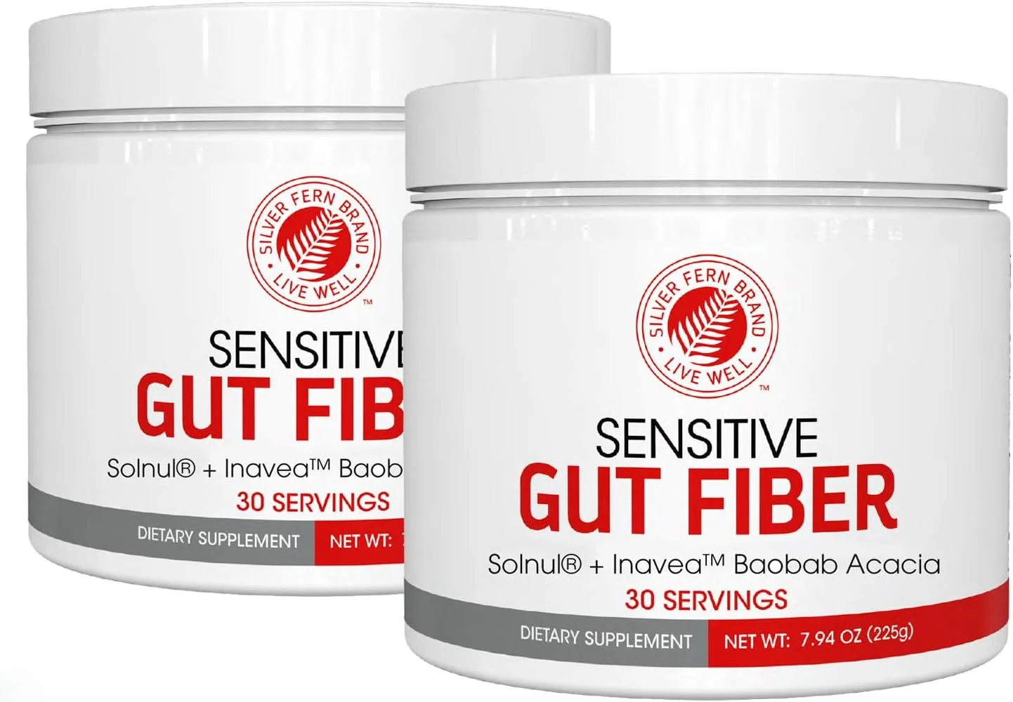 مکمل فیبر برای دستگاه گوارش حساس - هر بسته = 30 پیمانه = 30 روز مصرف - 6 گرم فیبر غذایی در هر وعده - حاوی فیبر گوار گالاکتومانان، پودر میوه بائوباب (2 بسته)