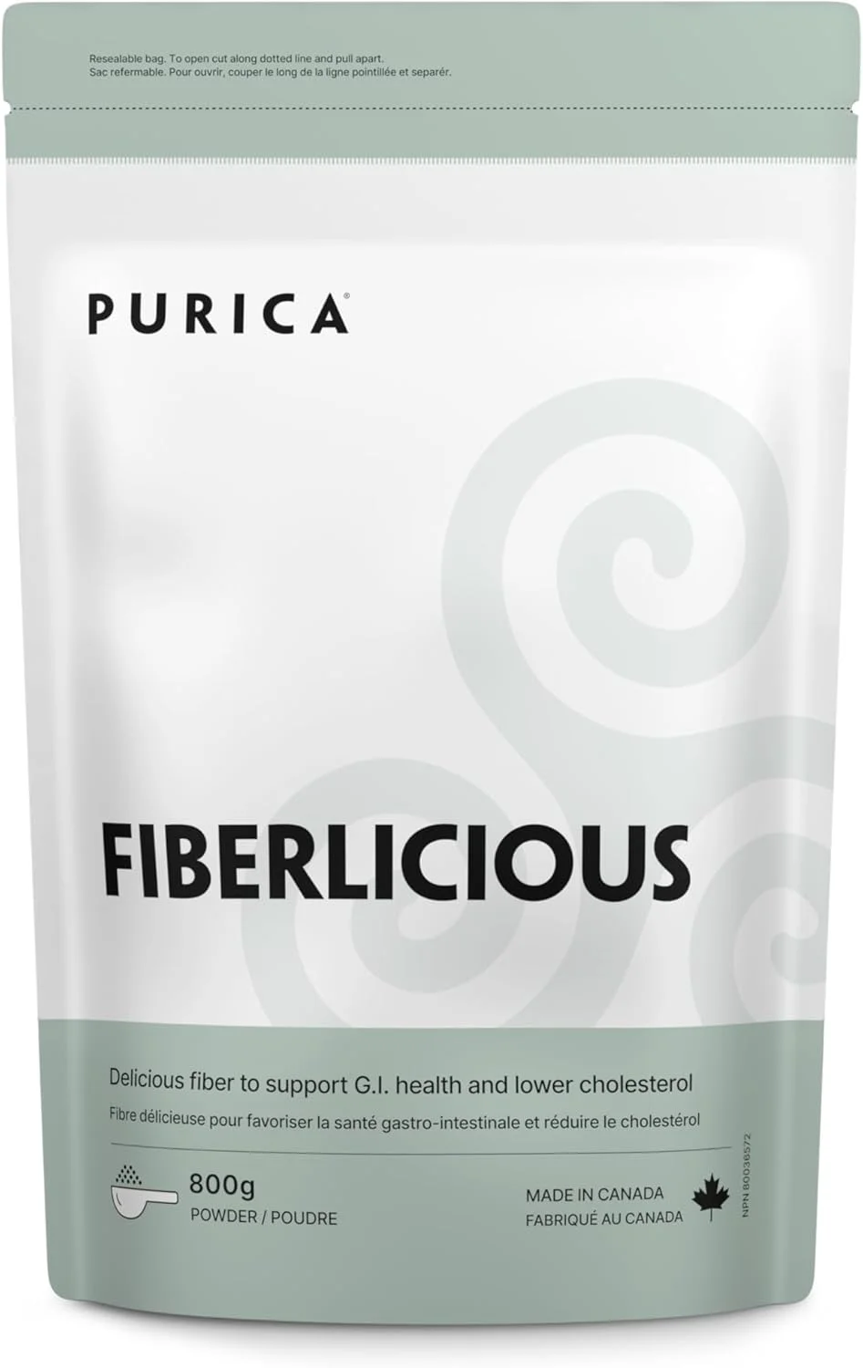پودر فیبر ریشه کاسنی PURICA Fiberlicious، 800 گرم - مکمل فیبر Fiberlicious، 100% عصاره خالص ریشه کاسنی (الیگوساکاریدها) - اینولین خالص!