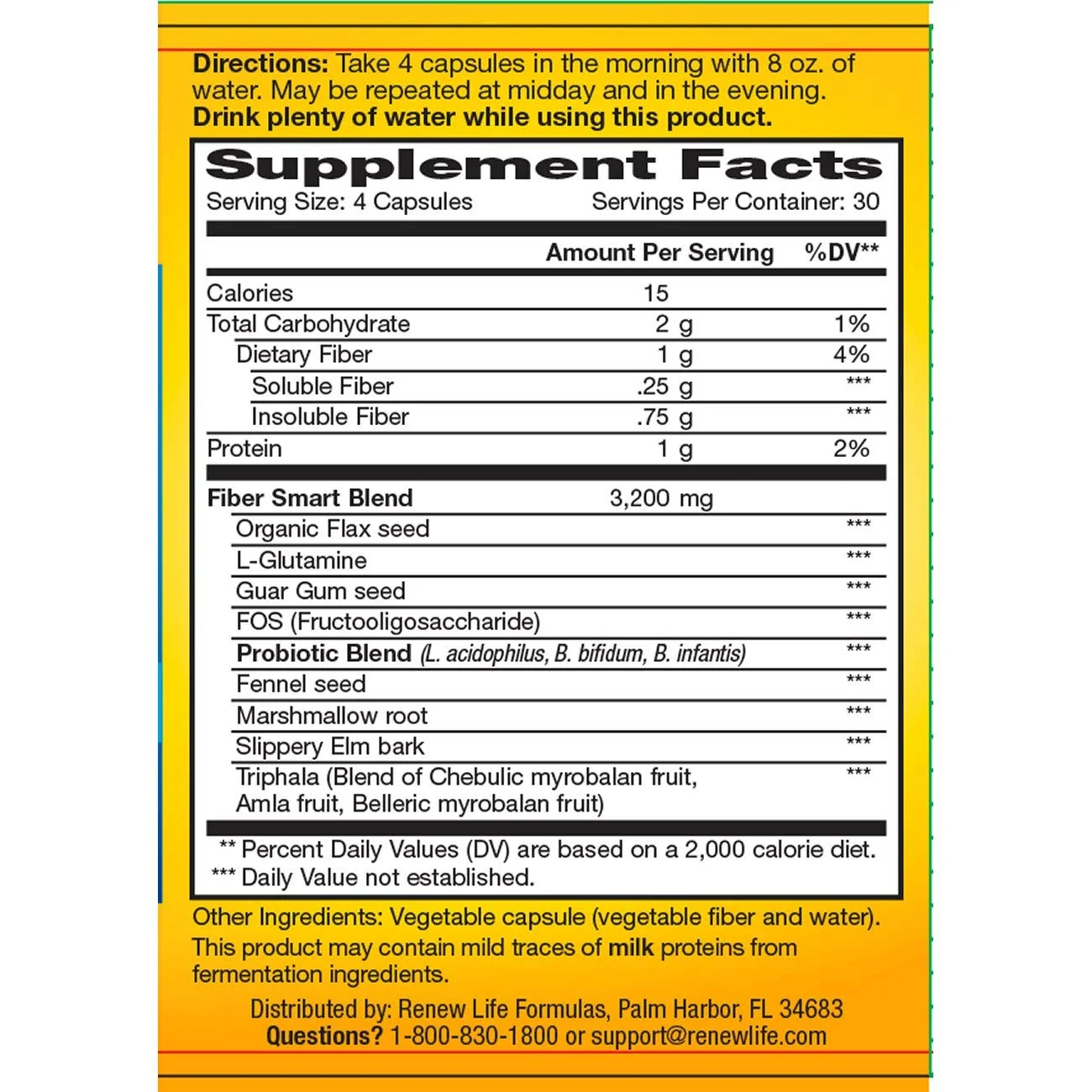 ری‌نیو لایف - فیبر اسمارت - برای روده‌های حساس - مکمل فیبر - سلامت روده بزرگ - 120 کپسول گیاهی - تامین 30 روزه