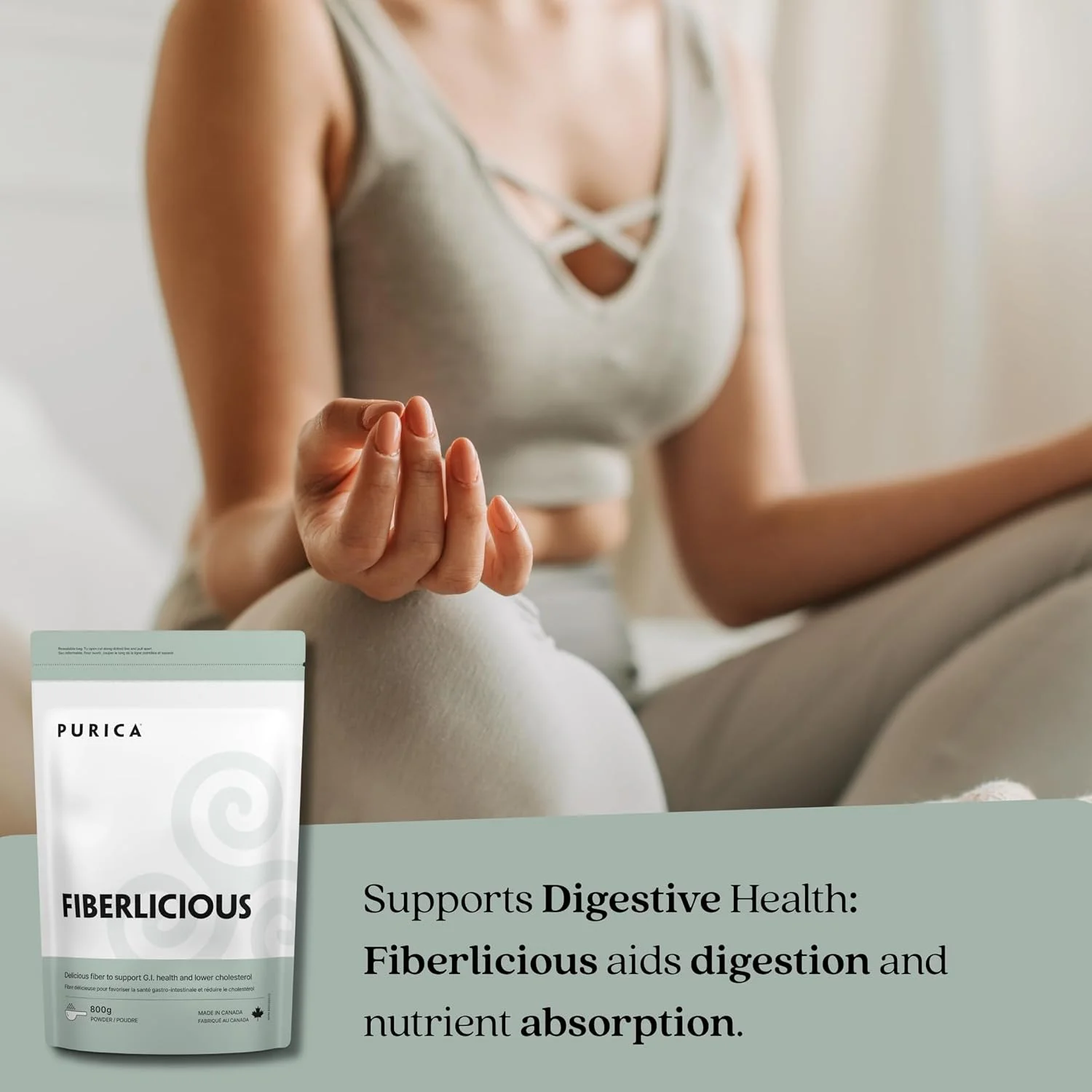 پودر فیبر ریشه کاسنی PURICA Fiberlicious، 800 گرم - مکمل فیبر Fiberlicious، 100% عصاره خالص ریشه کاسنی (الیگوساکاریدها) - اینولین خالص!