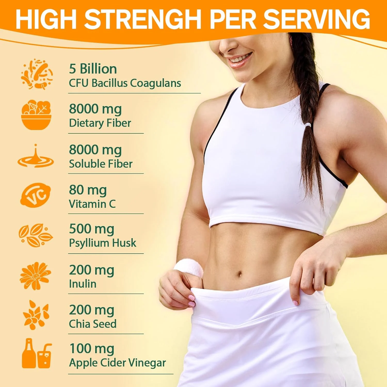 پاستیل فیبر پروبیوتیک 9 در 1 برای بزرگسالان و نوجوانان، مکمل فیبر پرو با 5 میلیارد CFU باسیلوس کوآگولانس، پوسته پسیلیوم، FOS، اینولین، ACV برای سلامتی دستگاه گوارش و روده، 60 پاستیل آناناسی وگان