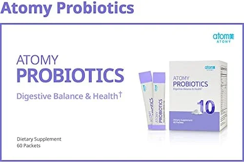 مکمل غذایی پروبیوتیک اتومی برای تعادل گوارشی و سلامتی، 60 بسته