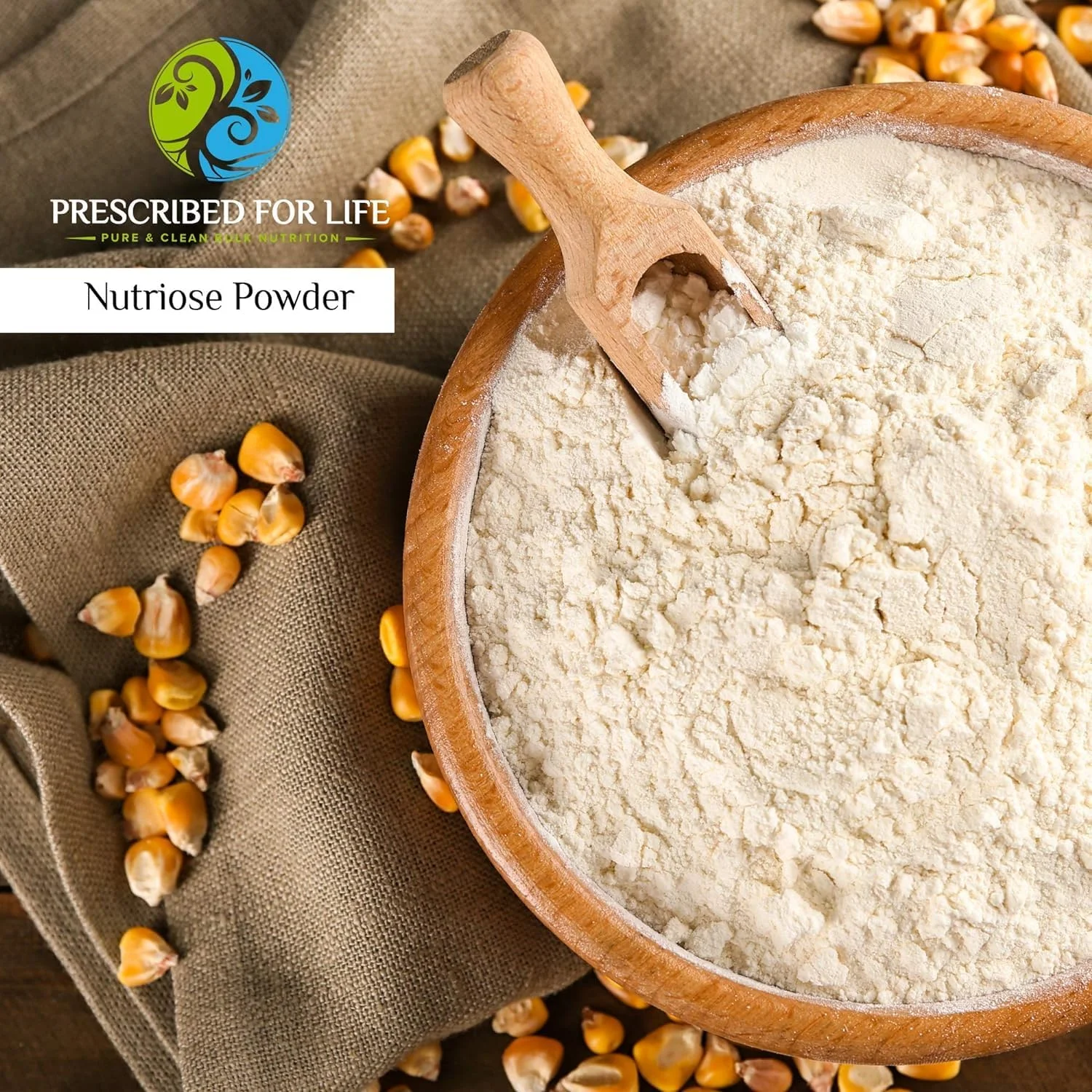 پودر نوتریوز Prescribed For Life، مکمل فیبر طبیعی، فیبر ذرت محلول پری‌بیوتیک برای بزرگسالان، بدون گلوتن، وگان، غیر GMO (340 گرم)