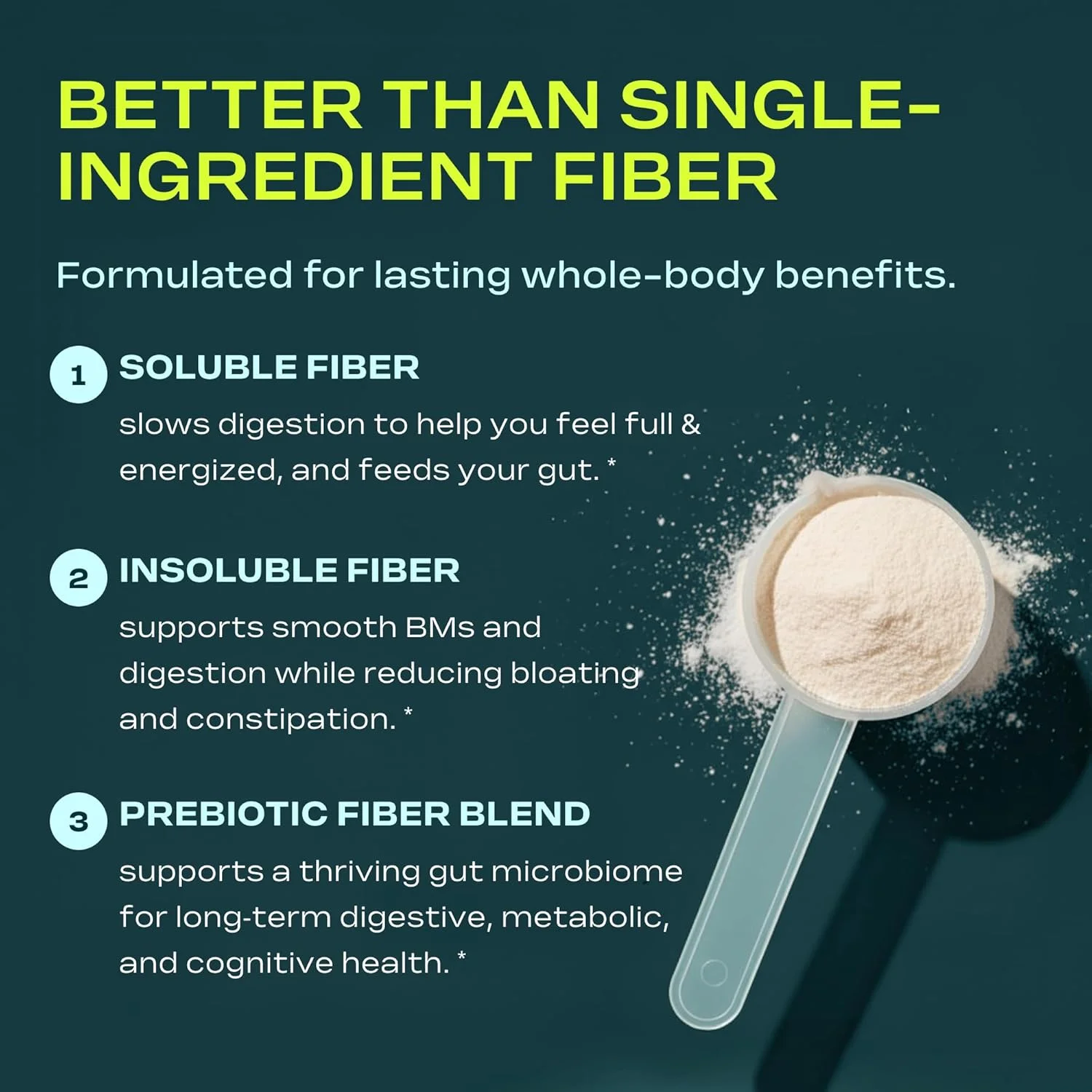 مکمل فیبر پری‌بیوتیک برای زنان و مردان - 6 گرم پودر فیبر پری‌بیوتیک - ترکیب روزانه برای سلامت روده، نفخ، هضم منظم و انرژی - محلول و نامحلول، بدون شکر، بدون طعم، 30 سروینگ