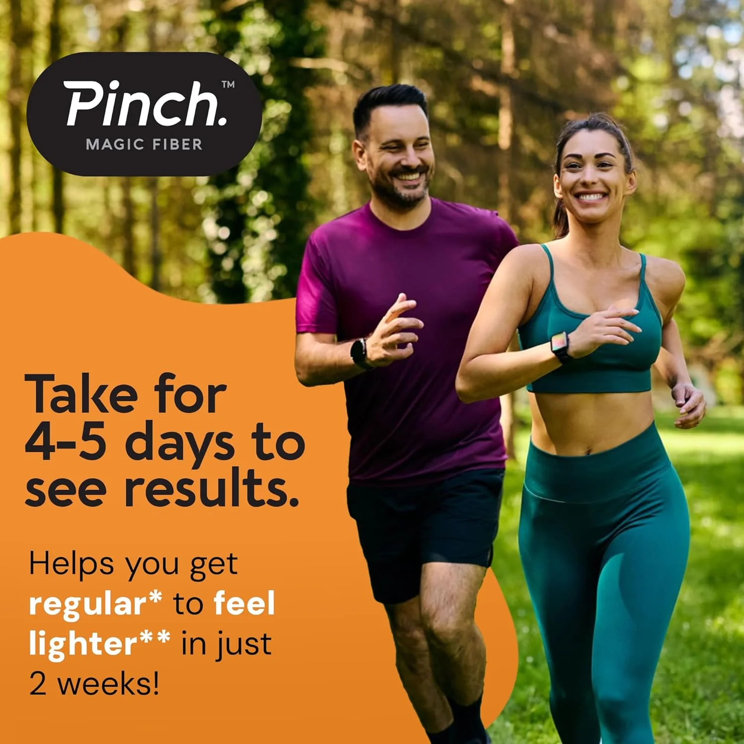 پودر فیبر بدون شکر پینچ مجیک - طعم استوایی ملایم، پوسته پسیلیوم با بروملین و ویتامین های C و D - وگان، بدون گلوتن، دارای برچسب تمیز، ساخت ایالات متحده آمریکا، دارای گواهی GMP - بسته 28 روزه