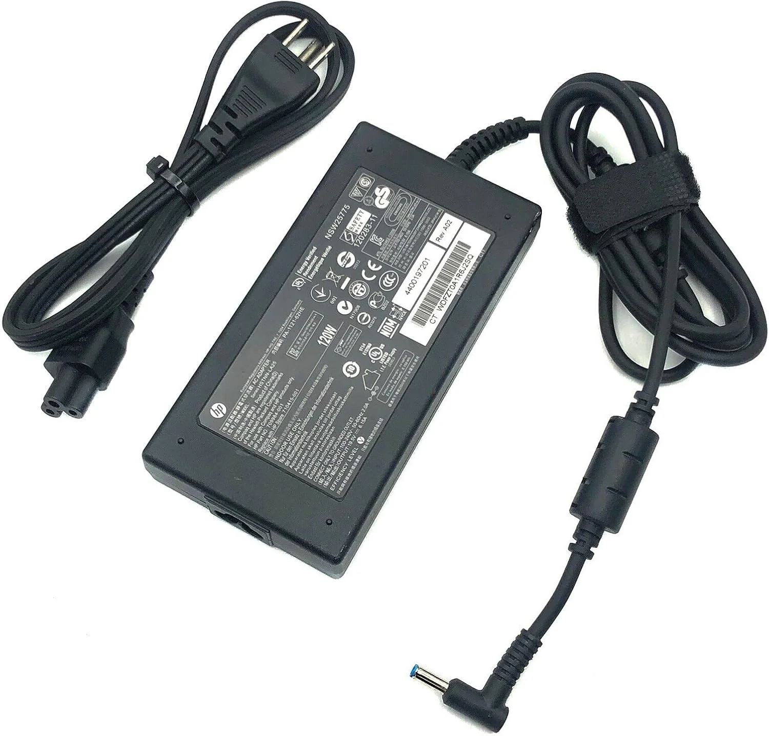 آداپتور AC اصلی 120 واتی HP مدل 710415-001 709984-003، مشکی، اختصاصی، 2 پین، 19.5 ولت DC، 1 آمپر، 120 وات، سازگار با لپ تاپ