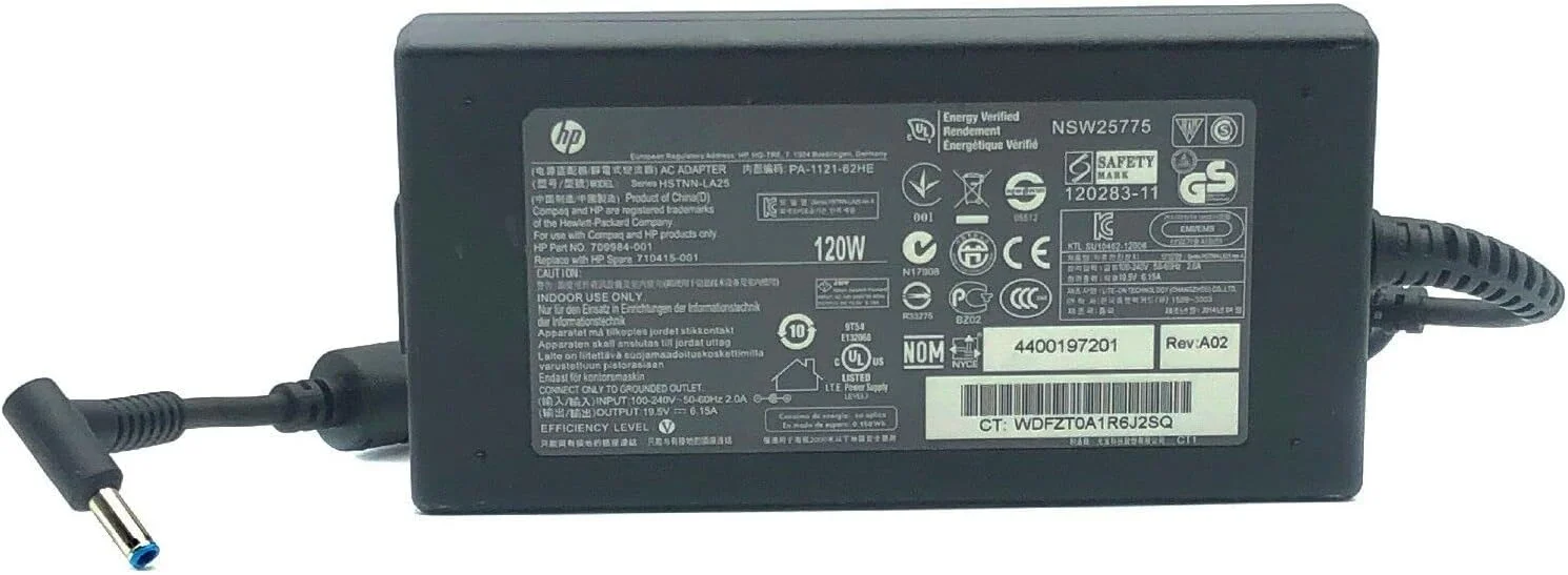 آداپتور AC اصلی 120 واتی HP مدل 710415-001 709984-003، مشکی، اختصاصی، 2 پین، 19.5 ولت DC، 1 آمپر، 120 وات، سازگار با لپ تاپ آداپتور AC اصلی 120 واتی HP مدل 710415-001 709984-003، مشکی، اختصاصی، 2 پین، 19.5 ولت DC، 1 آمپر، 120 وات، سازگار با لپ تاپ