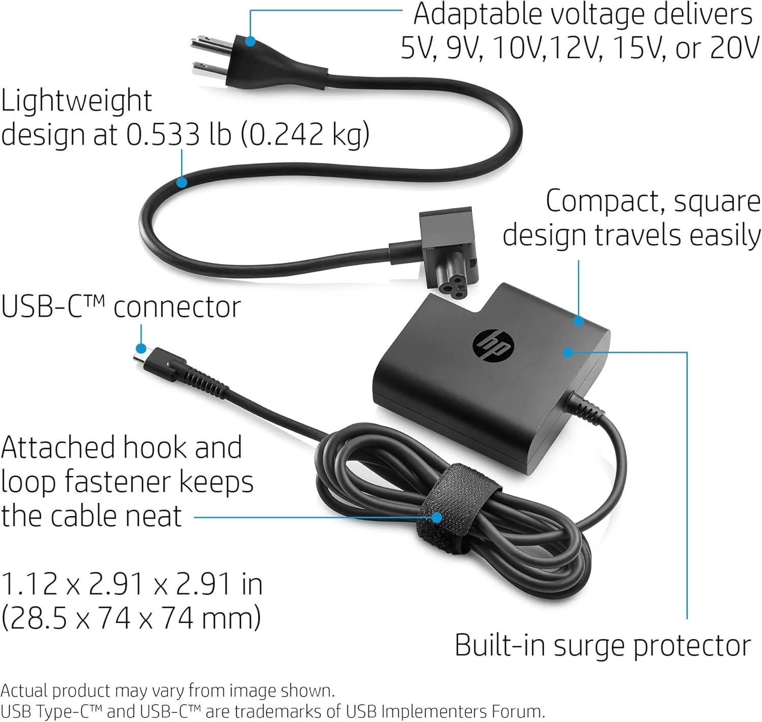 آداپتور برق مسافرتی اچ پی - آداپتور برق - 65 وات - مشکی آداپتور برق مسافرتی اچ پی - آداپتور برق - 65 وات - مشکی