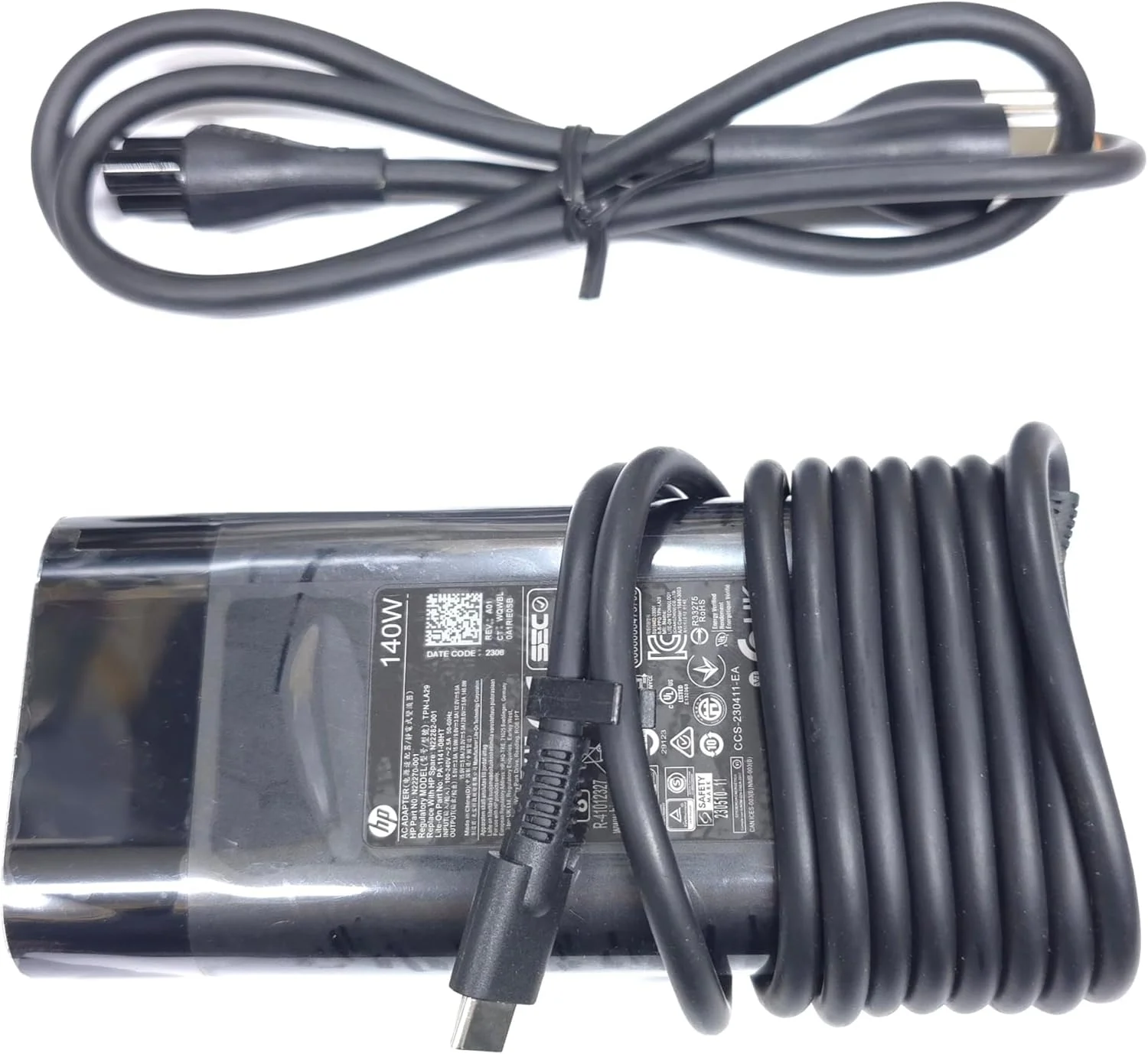 آداپتور AC یو‌اس‌بی-سی 140 واتی اچ‌پی برای لپ‌تاپ 2 در 1 اچ‌پی اسپکتر 16-aa0023dx، سازگار با P/N: TPN-LA29, N22270-001, N22282-001, PA-1141-08HT.