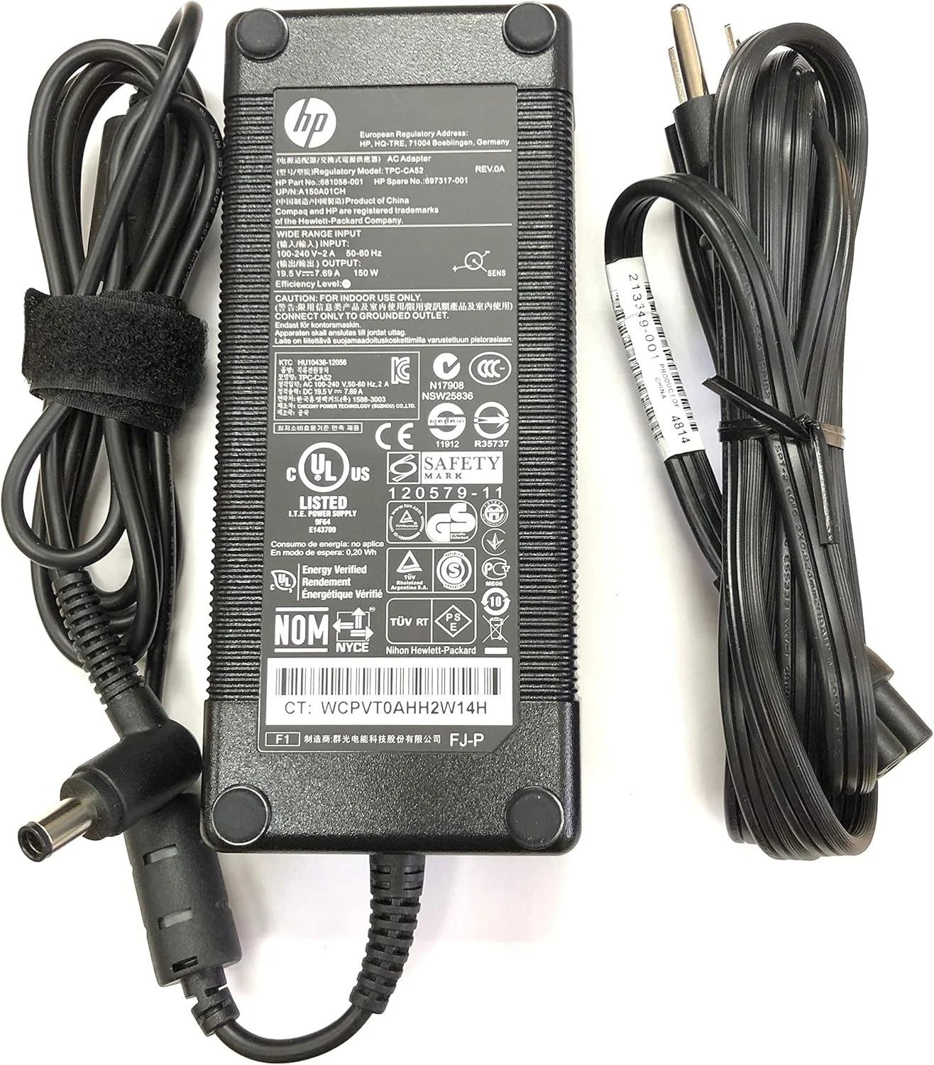 آداپتور AC اچ پی 150 وات مدل: TPC-CA52 HP:681058-001 SP:697317-001 آداپتور AC اچ پی 150 وات مدل: TPC-CA52 HP:681058-001 SP:697317-001