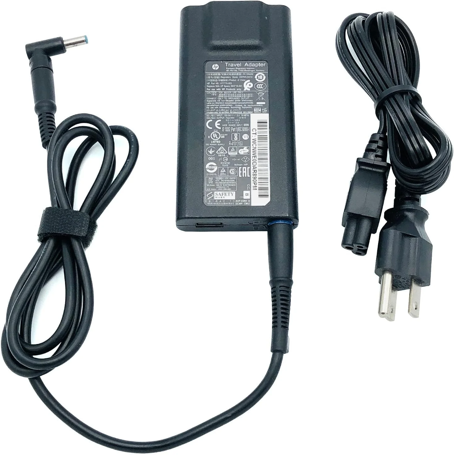 آداپتور AC-DC مسافرتی 65 واتی اصلی HP، 19.5 ولت 3.33 آمپر 5 ولت 1.5 آمپر HSTNN-DA14، HSTNN DA14، 677776-003، نوک 4.5x3.0 میلیمتر به همراه سیم برق آداپتور AC-DC مسافرتی 65 واتی اصلی HP، 19.5 ولت 3.33 آمپر 5 ولت 1.5 آمپر HSTNN-DA14، HSTNN DA14، 677776-003، نوک 4.5x3.0 میلیمتر به همراه سیم برق