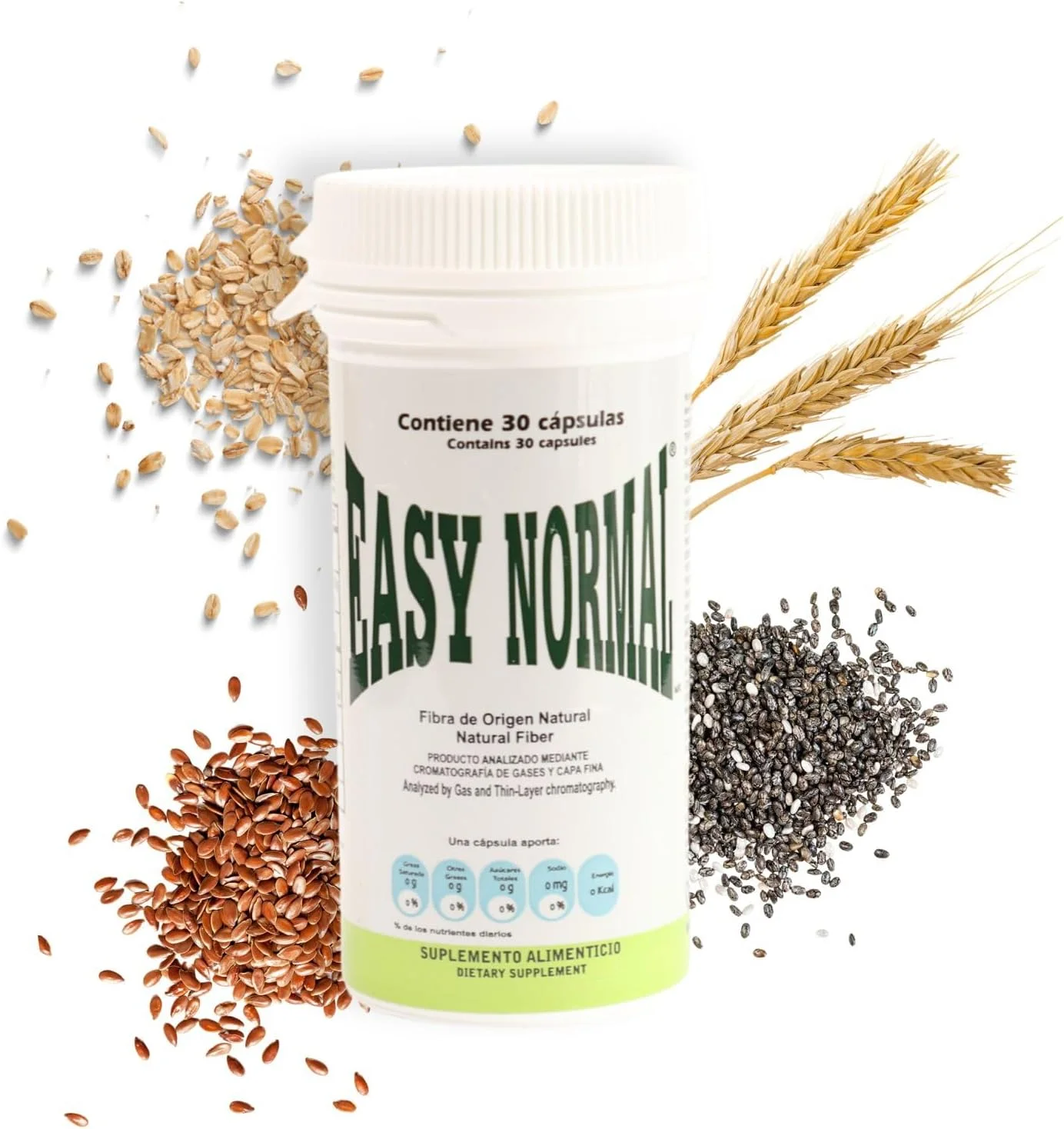 ایزی نرمال از ایزی فیگور | بسته 2 عددی کپسول فیبر طبیعی (30 عدد در هر بسته) | پشتیبانی گوارشی طبیعی | مجموعا 60 کپسول