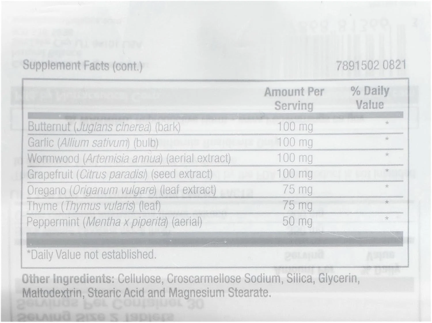 فرمول جدید پاک کننده طبیعی پارازید کلنز | 60 عدد