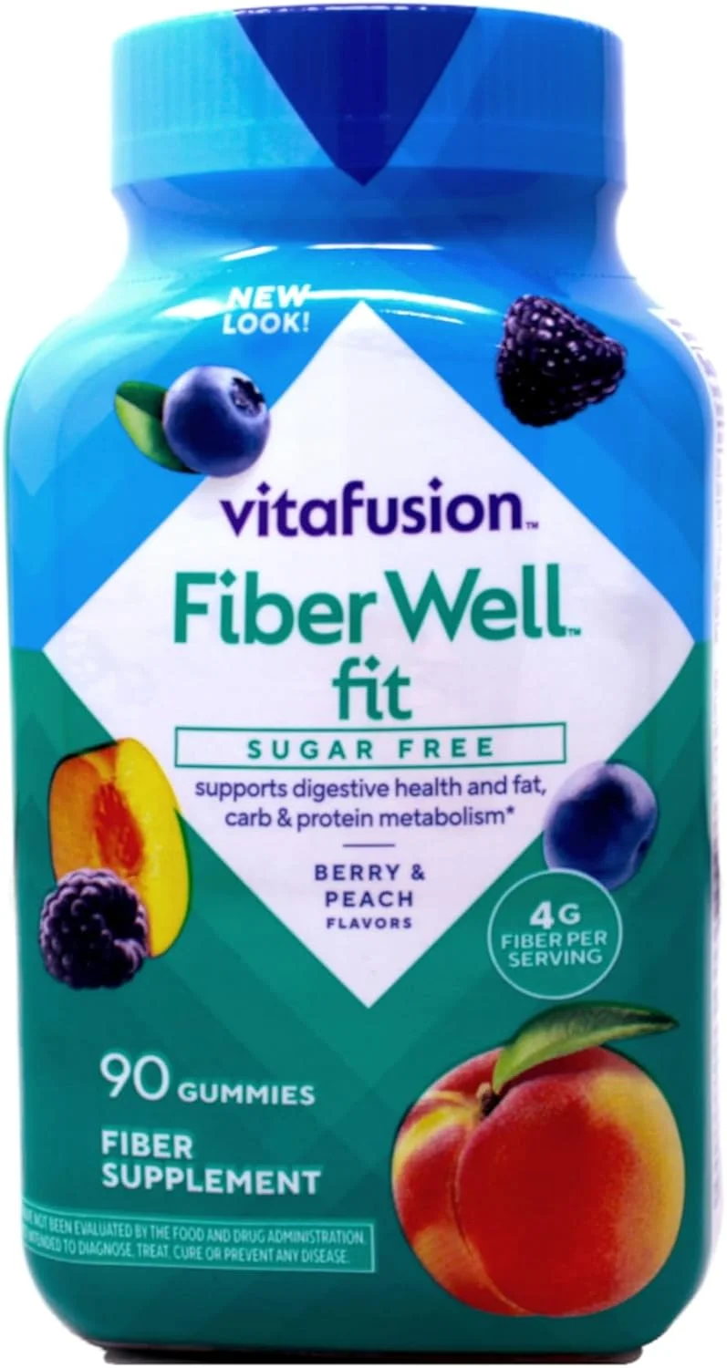 مکمل پاستیلی فیبر Mad Fiber Well Fit Natrue، سازگار با Vitafusion، بسته 90 عددی