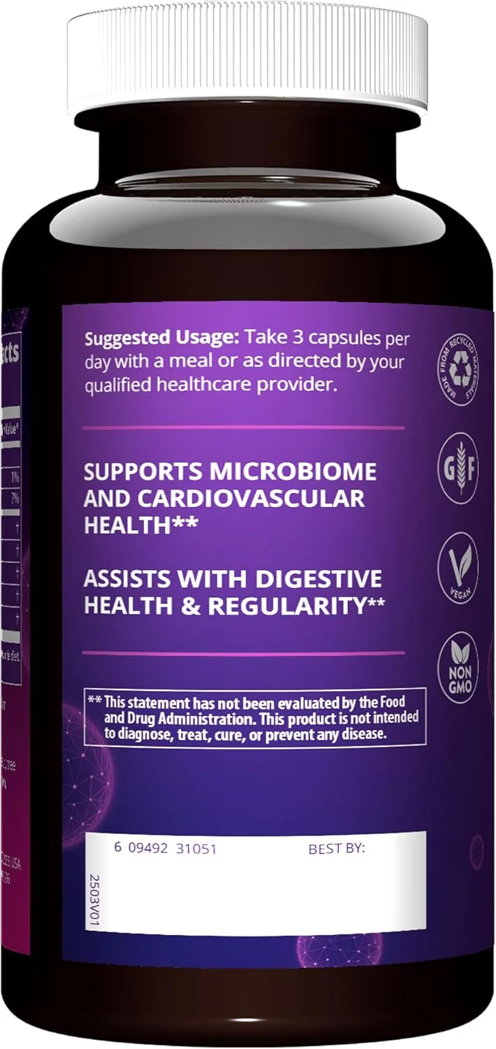 فیبر ارگانیک غذای کامل MRM Nutrition | کپسول های وگان | با آنزیم ها + پری بیوتیک ها | فیبرهای نامحلول + محلول | سلامت دستگاه گوارش + تنظیم | 20 سروینگ