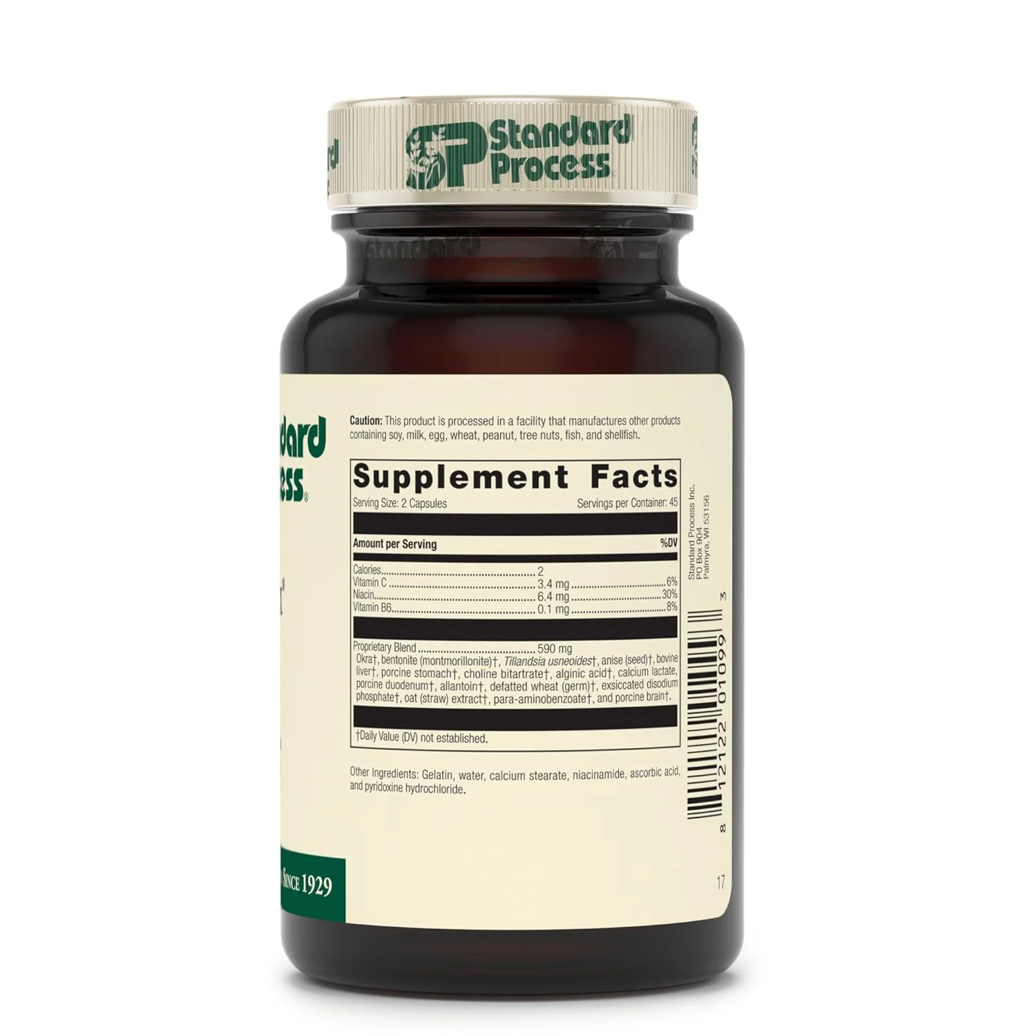 فرآیند استاندارد - گاسترکس - پشتیبانی از هضم، تحریک پاکسازی دستگاه گوارش فوقانی، تامین ویتامین C، نیاسین، ویتامین B6، بامیه و تیلاندسیا اوسنئویدس - 90 کپسول