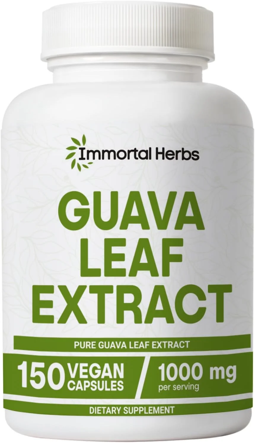 عصاره برگ گواوا ۱۰۰۰ میلی گرم، قدرت فوق العاده ۱۰:۱، ۱۵۰ عدد کپسول، عصاره گواوا غیر تراریخته و بدون گلوتن برای زنان و مردان عصاره برگ گواوا ۱۰۰۰ میلی گرم، قدرت فوق العاده ۱۰:۱، ۱۵۰ عدد کپسول، عصاره گواوا غیر تراریخته و بدون گلوتن برای زنان و مردان