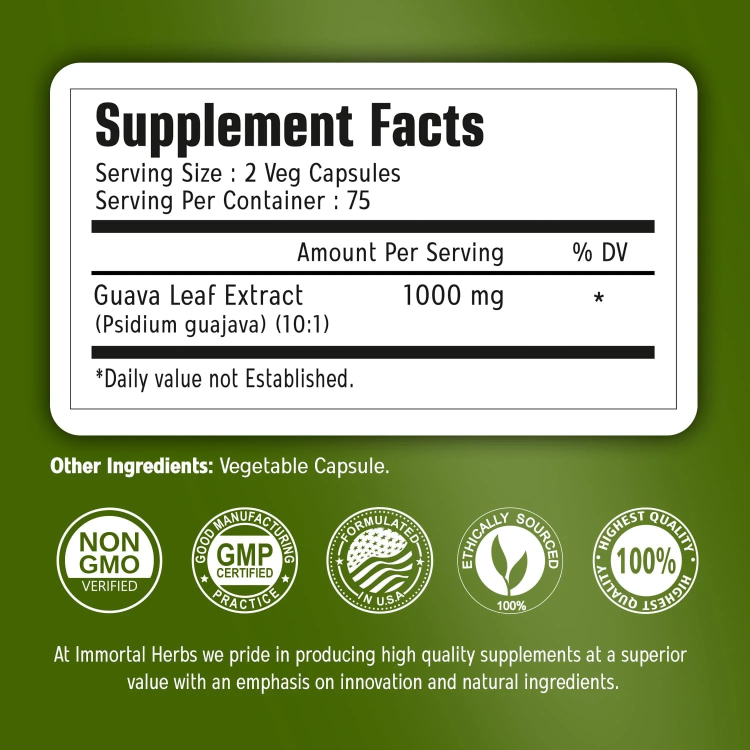 عصاره برگ گواوا ۱۰۰۰ میلی گرم، قدرت فوق العاده ۱۰:۱، ۱۵۰ عدد کپسول، عصاره گواوا غیر تراریخته و بدون گلوتن برای زنان و مردان