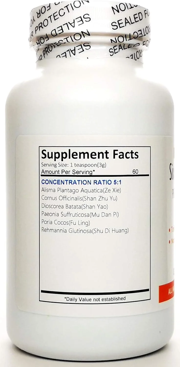 چای پودری عصاره رهمانیا با فرمول شش ماده ای 180 گرم (Liu Wei Di Huang Tang) آماده نوشیدن 100% گیاهان طبیعی