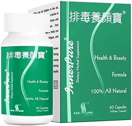 فار لانگ InnerPure ® با 6 گیاه. پشتیبانی از حرکات سالم روده و بهبود سلامت دستگاه گوارش. ترویج نظم، تغذیه سلامت روده و دستیابی به تعادل گوارشی کپسول سم زدایی و زیبایی، 60 کپسول