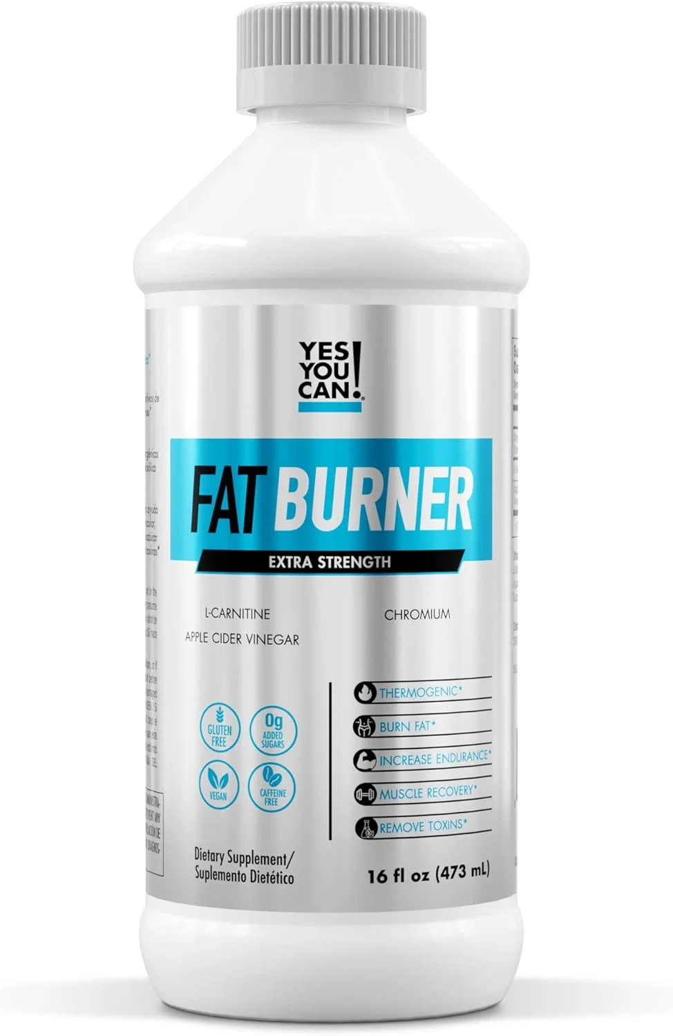بله تو میتونی! چربی سوز مایع فوق العاده قوی - تسریع متابولیسم، مواد طبیعی - ال-کارنیتین، کروم، سرکه سیب، آب لیمو (4 بطری)