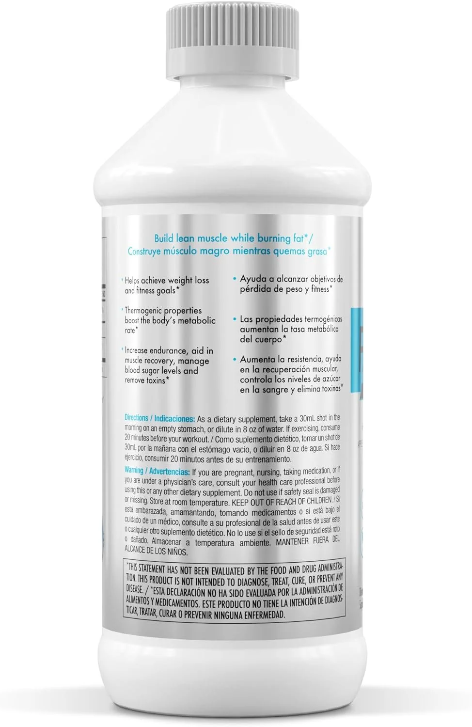 بله تو میتونی! چربی سوز مایع فوق العاده قوی - تسریع متابولیسم، مواد طبیعی - ال-کارنیتین، کروم، سرکه سیب، آب لیمو (4 بطری)