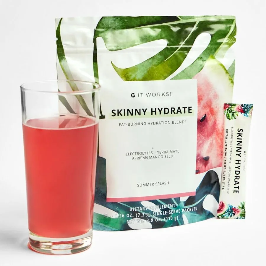 نوشیدنی آبرسان و چربی سوز با طعم هندوانه و عصاره چای سبز و قهوه سبز | انرژی زا، احیا کننده و تقویت کننده سلامتی | 15 بسته تک نفره (7.3 گرم)