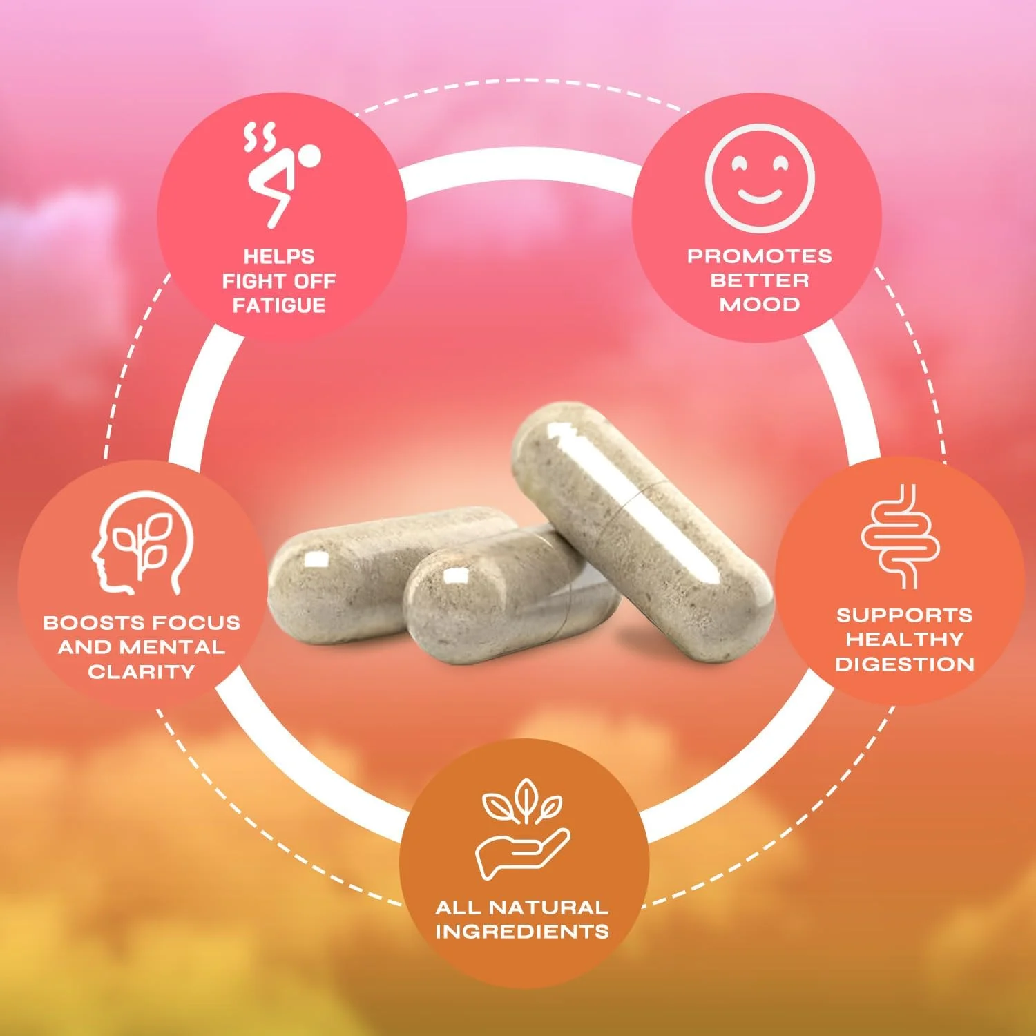 کپسول های یربا ماته جادویی ۱۰۰٪ یربا ماته - انرژی پاک، رفع مه مغزی و سلامت روده | کافئین طبیعی با 60 سروینگ