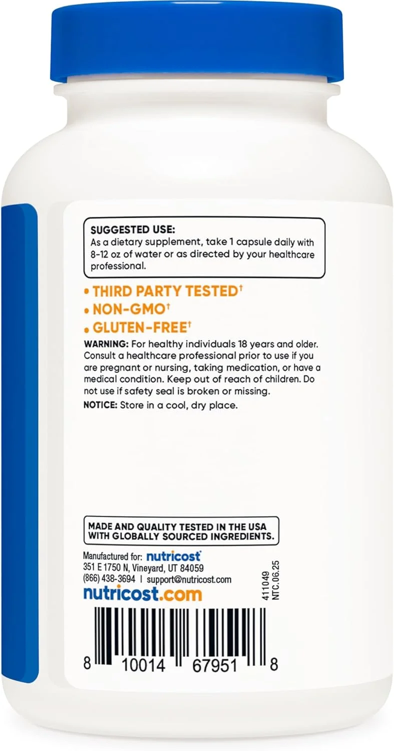 تری متیل گلیسین (TMG) نوتری‌کاست 750 میلی‌گرم، 120 کپسول