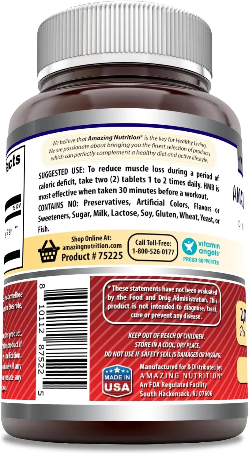 مکمل اچ ام بی 2000 میلی گرم در هر وعده | غیر تراریخته | بدون گلوتن | ساخت آمریکا (60 عدد)