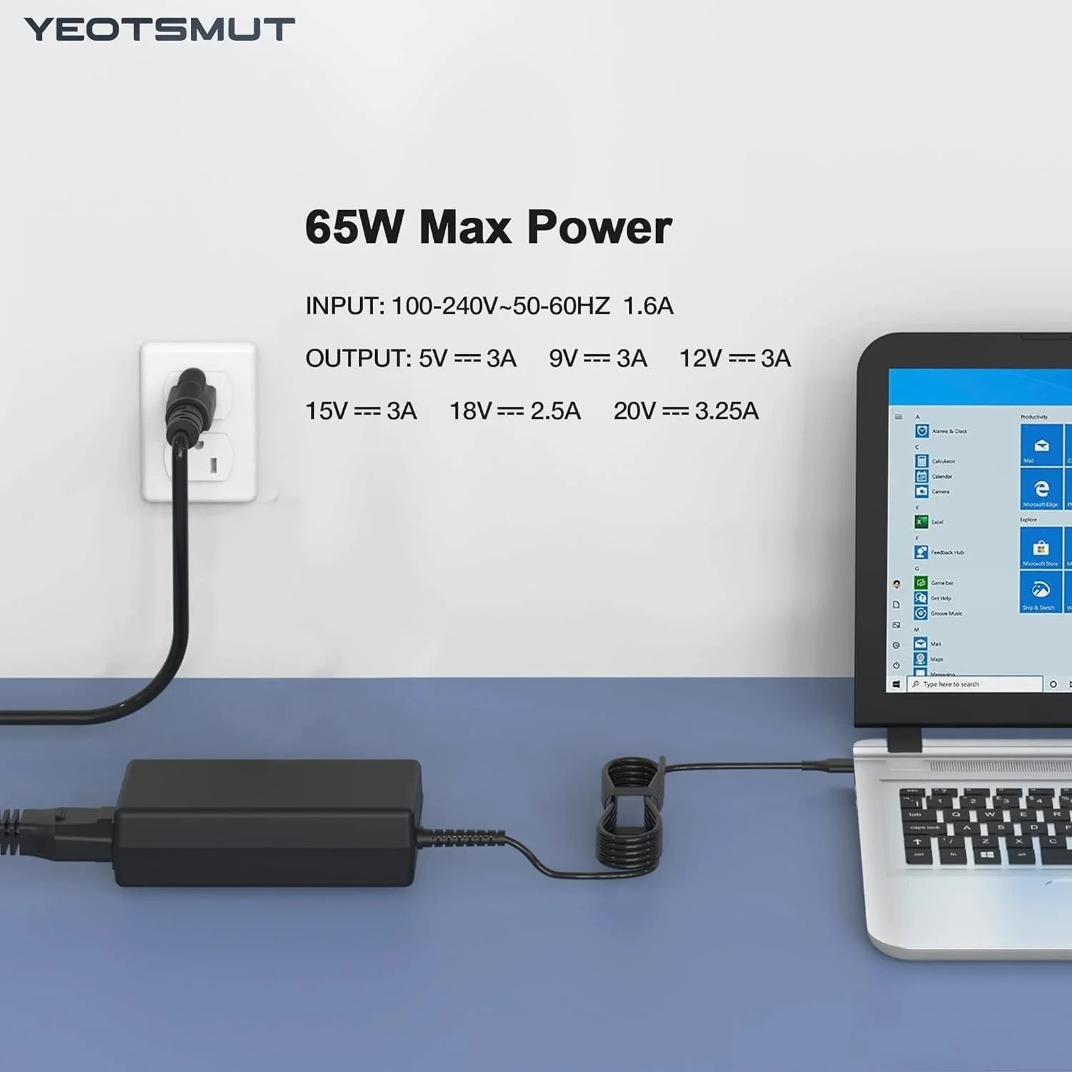 شارژر لپ تاپ 65W 45W USB C شارژر جهانی کروم بوک جایگزین برای Hp، Lenovo، Dell، Acer، Asus، Samsung، Google Chromebook Type c شارژر لپ تاپ 65W 45W USB C شارژر جهانی کروم بوک جایگزین برای Hp، Lenovo، Dell، Acer، Asus، Samsung، Google Chromebook Type c