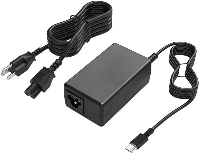 شارژر لپ تاپ USB C یونیورسال QFA 65W/45W سازگار با HP، Dell، Lenovo، Acer، Asus، Samsung Galaxy، Google و سایر شارژرهای لپ تاپ Type C