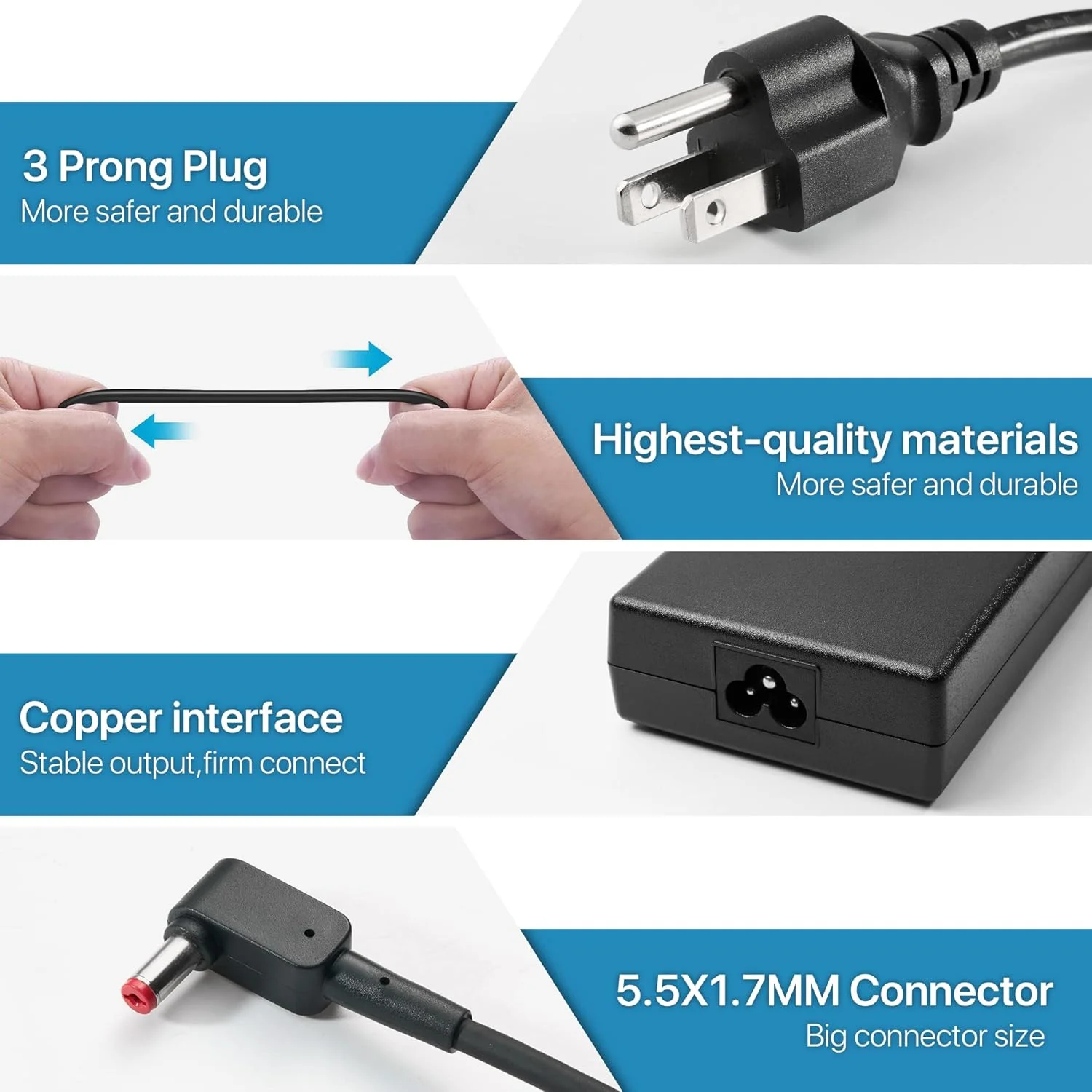 آداپتور AC مدل HNHTKJ 180W مناسب برای Acer Nitro 5 AN515 N20C1، ADP-135KB T ADP-180MB K آداپتور AC مدل HNHTKJ 180W مناسب برای Acer Nitro 5 AN515 N20C1، ADP-135KB T ADP-180MB K