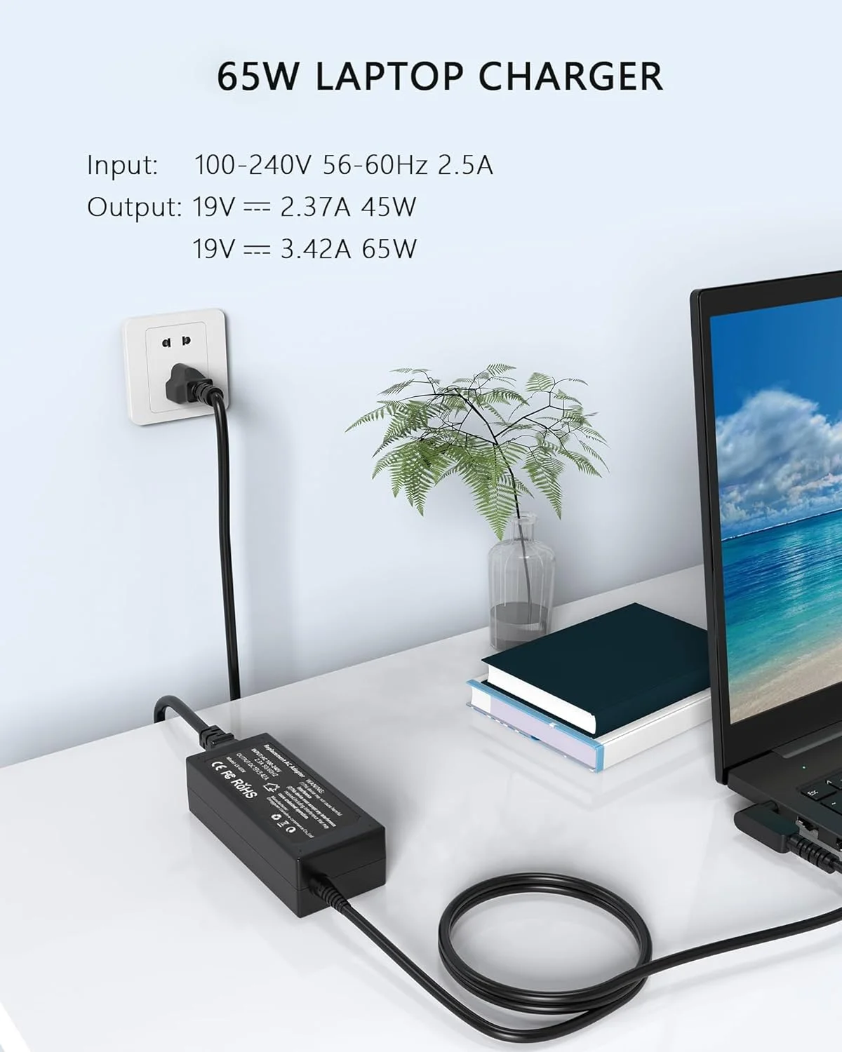 شارژر لپتاپ 65 واتی سازگار با Acer Aspire 1 3 5 A515 A315/ Spin 1 3 5/ Swift 1 3/ Chromebook C738T C910 A13-045N2A A11-065N1A PA-1450-26 N20C5 N15Q8 N15Q9 N16P1 آداپتور برق شارژر لپتاپ 65 واتی سازگار با Acer Aspire 1 3 5 A515 A315/ Spin 1 3 5/ Swift 1 3/ Chromebook C738T C910 A13-045N2A A11-065N1A PA-1450-26 N20C5 N15Q8 N15Q9 N16P1 آداپتور برق