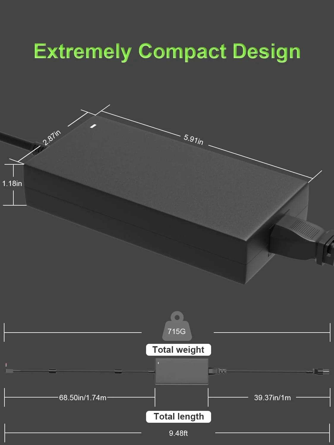 180W Charger Compatible with Acer Nitro 5 7 V15 V17 V16 V14 16S AN515 AN517 Predator Helios/Triton300 500 Aspire 3D 7 Series G3-573 PH315-52 PH317-54 PT515-51 Laptop