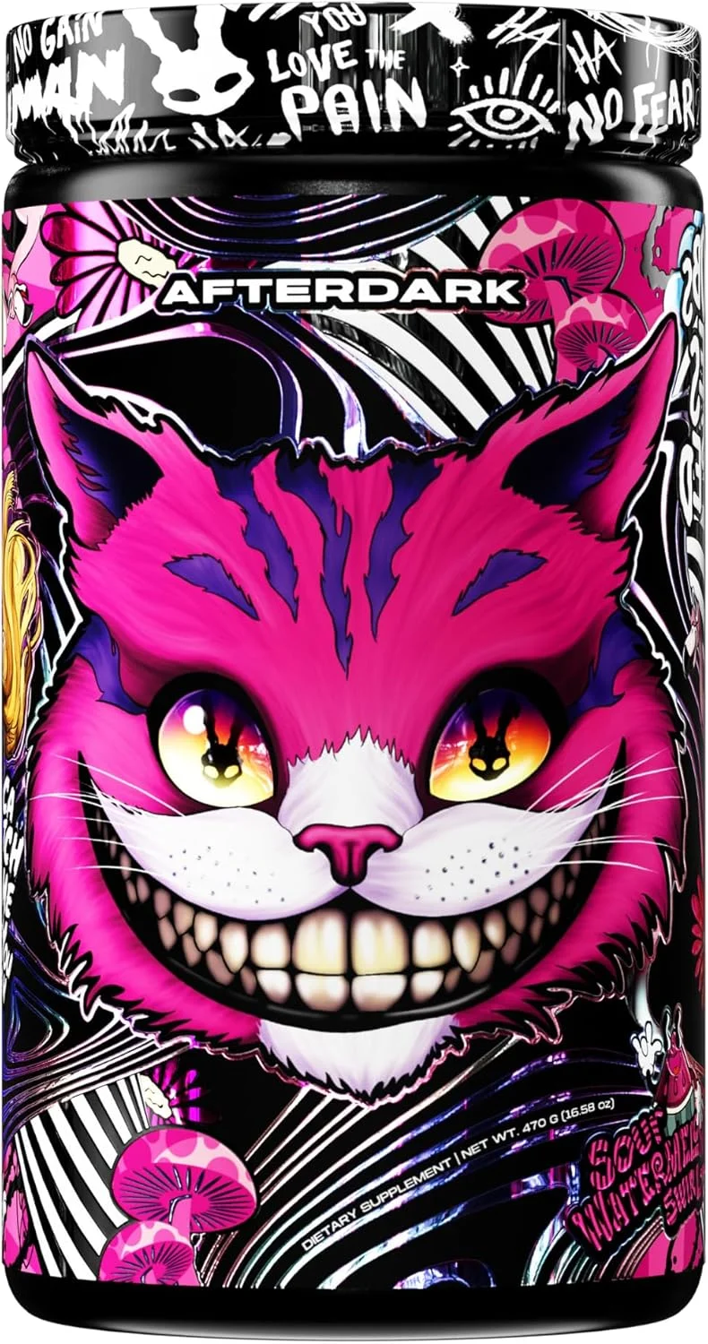 پودر مکمل ورزشی پیش از تمرین AFTERDARK INHUMAN Void، تقویت ارتباط ذهن و عضله، انرژی پایدار، ترکیب قوی نوتروپیک، وگان، بدون گلوتن، بدون سویا، 400 میلی گرم کافئین، بدون افت ناگهانی انرژی، طعم هندوانه ترش