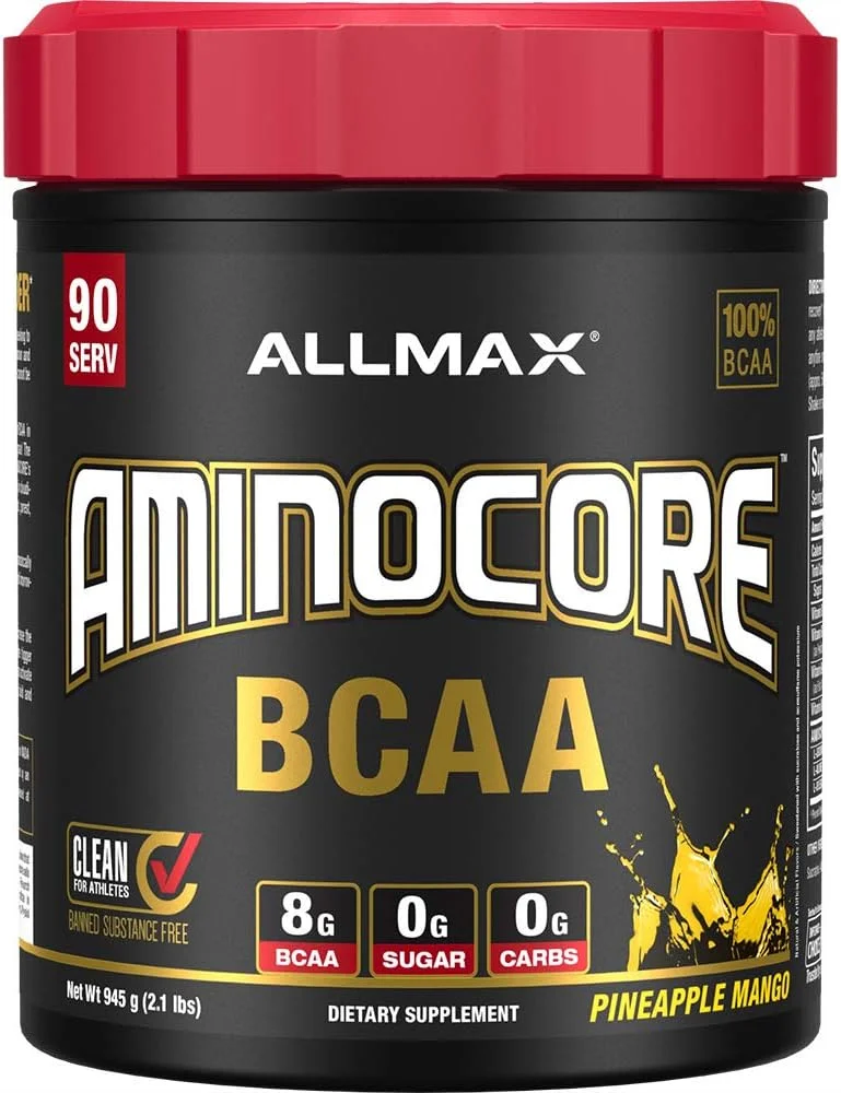 آمینو اسیدهای شاخه ای ALLMAX AMINOCORE، آناناس انبه - پودر 945 گرمی - 8.18 گرم آمینو اسیدهای شاخه ای در هر وعده - به همراه ویتامین های B - بدون مواد افزودنی یا آمینوهای غیر شاخه ای - بدون شکر - 90 وعده آمینو اسیدهای شاخه ای ALLMAX AMINOCORE، آناناس انبه - پودر 945 گرمی - 8.18 گرم آمینو اسیدهای شاخه ای در هر وعده - به همراه ویتامین های B - بدون مواد افزودنی یا آمینوهای غیر شاخه ای - بدون شکر - 90 وعده