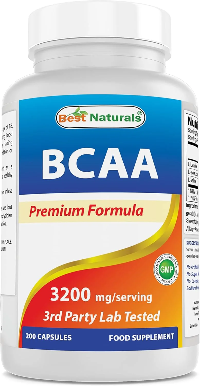 بهترین نچرالز بی سی ای ای آمینو اسید شاخه دار، 3200 میلی گرم در هر وعده، 200 کپسول - گرید دارویی - فرمول فوری 100% خالص | مکمل بدنسازی قبل/بعد از تمرین | افزایش رشد عضلات بهترین نچرالز بی سی ای ای آمینو اسید شاخه دار، 3200 میلی گرم در هر وعده، 200 کپسول - گرید دارویی - فرمول فوری 100% خالص | مکمل بدنسازی قبل/بعد از تمرین | افزایش رشد عضلات