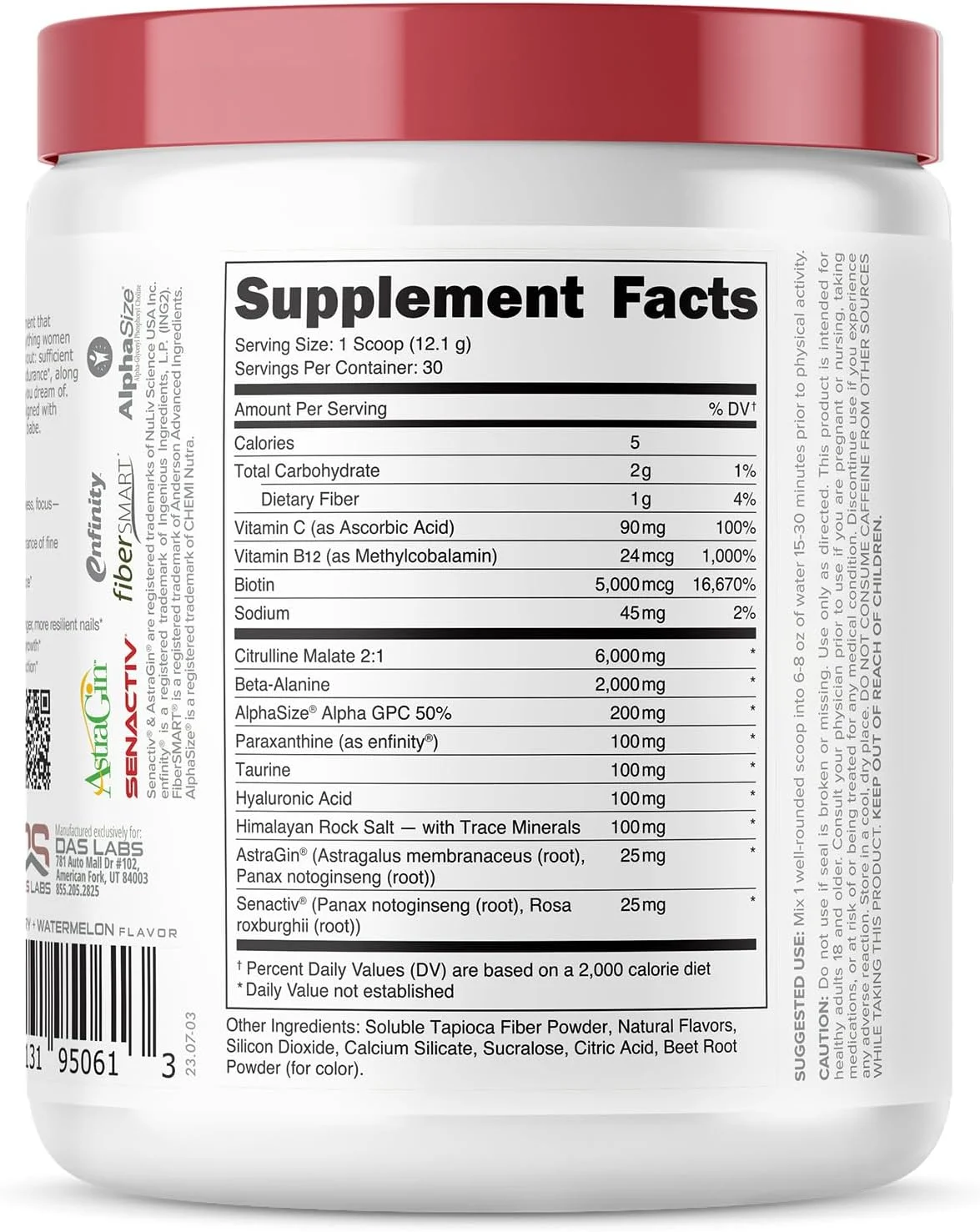 پودر مکمل پیش از تمرین مخصوص بانوان | طعم هندوانه | حاوی 6 گرم سیترولین، 2 گرم بتا آلانین، 100 میلی گرم هیالورونیک اسید، 5 میلی گرم بیوتین و 5 ماده ثبت شده دیگر | 30 سروینگ | 362 گرم پودر مکمل پیش از تمرین مخصوص بانوان | طعم هندوانه | حاوی 6 گرم سیترولین، 2 گرم بتا آلانین، 100 میلی گرم هیالورونیک اسید، 5 میلی گرم بیوتین و 5 ماده ثبت شده دیگر | 30 سروینگ | 362 گرم