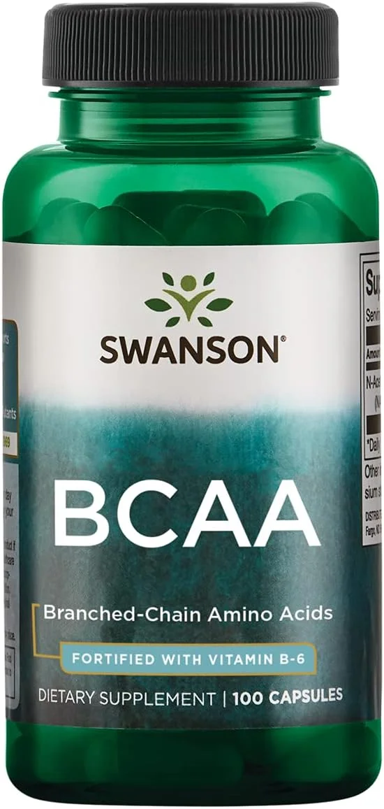 اسیدهای آمینه شاخه دار Swanson BCAA، ۱۰۰ کپسول اسیدهای آمینه شاخه دار Swanson BCAA، ۱۰۰ کپسول