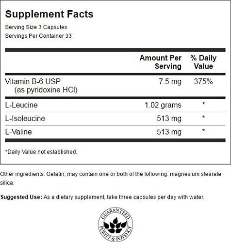 اسیدهای آمینه شاخه دار Swanson BCAA، ۱۰۰ کپسول اسیدهای آمینه شاخه دار Swanson BCAA، ۱۰۰ کپسول