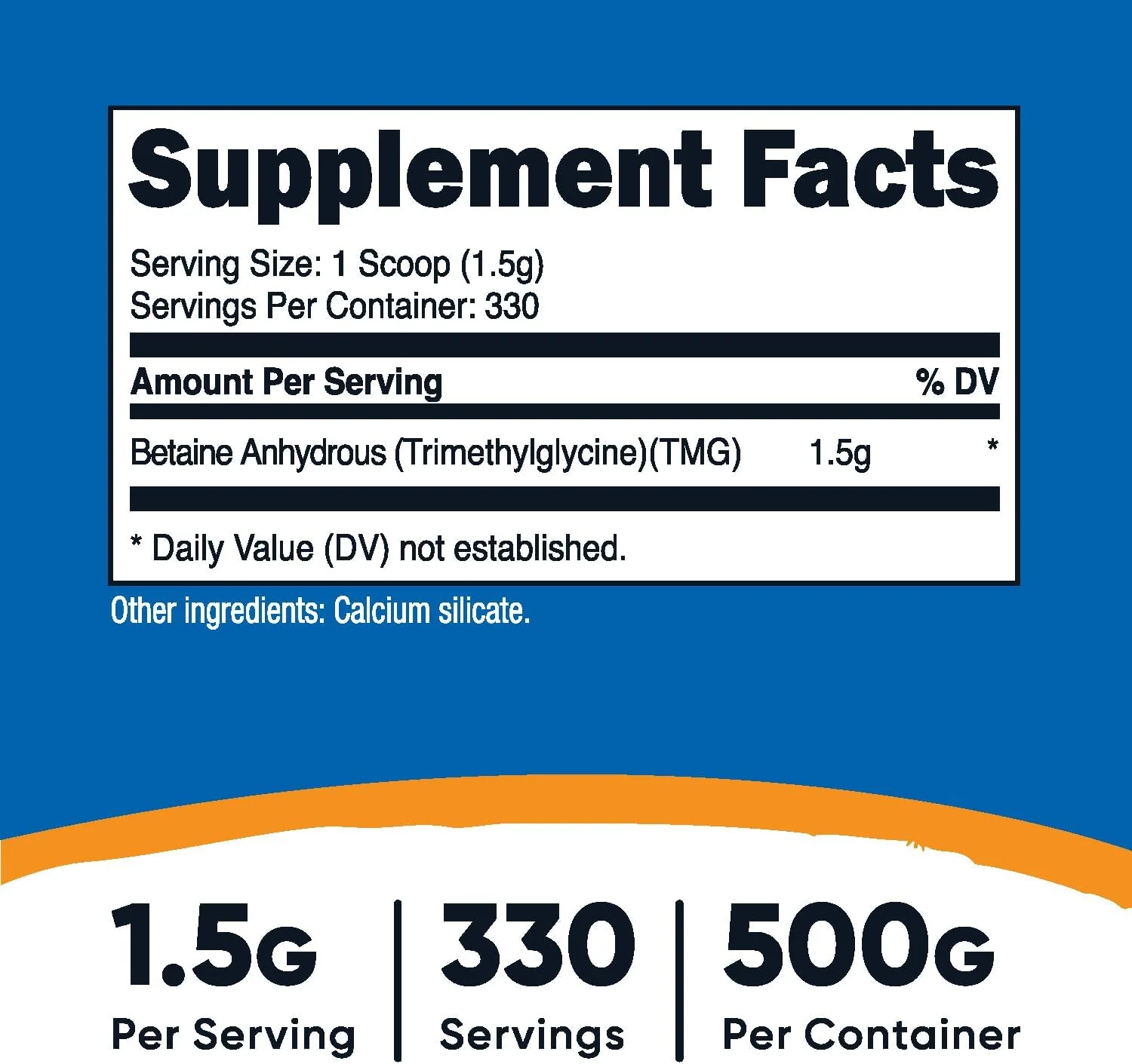 پودر تری متیل گلیسین (TMG) بدون آب نوتریکوست، 500 گرم پودر تری متیل گلیسین (TMG) بدون آب نوتریکوست، 500 گرم