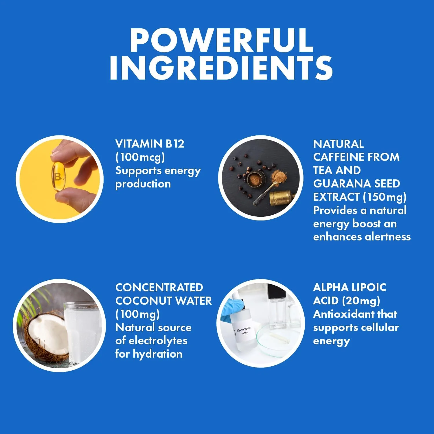 مخلوط پودر نوشیدنی انرژی زا Yes You Can! - نوشیدنی مغذی با نارگیل خام، کافئین طبیعی از چای، عصاره دانه گوارانا، ویتامین B12، آلفا لیپوئیک اسید، 150 گرم، 30 سروینگ - بسته 2 عددی