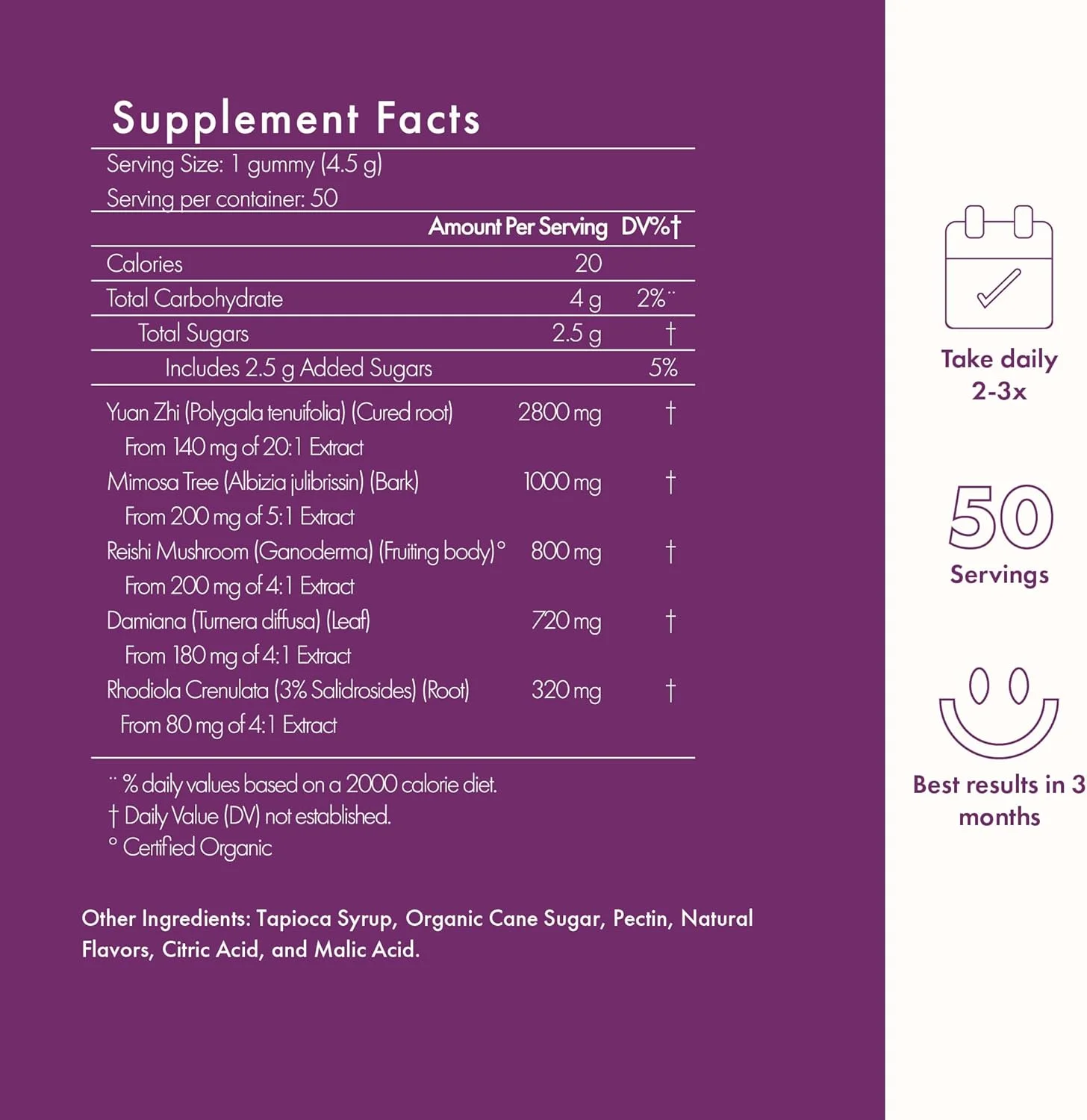 پاستیل تقویت کننده خلق و خو - ترکیب رودیولا، ریشی و آداپتوژن - تقویت کننده سروتونین و دوپامین برای کاهش استرس، ایجاد انگیزه و تعادل عاطفی - وگان، غیر GMO، ساخت آمریکا - 50 پاستیل فوق العاده قوی