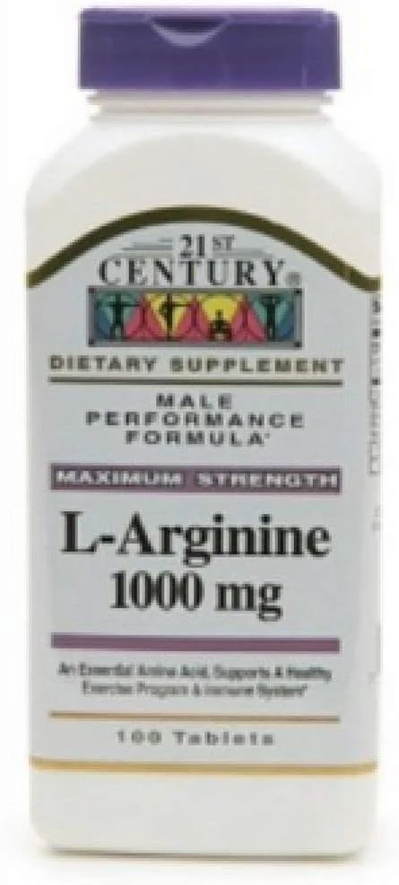 ال آرژنین 1000 میلی گرمی 21st Century، حداکثر قدرت، 100 عدد (بسته 9 تایی) ال آرژنین 1000 میلی گرمی 21st Century، حداکثر قدرت، 100 عدد (بسته 9 تایی)
