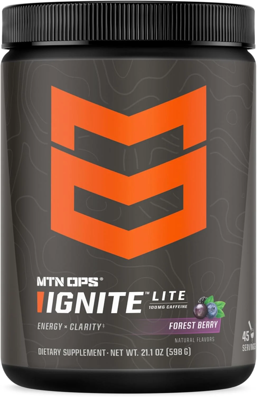 پودر نوشیدنی انرژی زا MTN OPS Ignite Lite بدون گلوتن، مخلوط نوشیدنی مکمل اکسید نیتریک، ال آرژنین، ال سیترولین، کافئین و نوتروپیک بدون شکر، 45 سروینگ، Forest Berry پودر نوشیدنی انرژی زا MTN OPS Ignite Lite بدون گلوتن، مخلوط نوشیدنی مکمل اکسید نیتریک، ال آرژنین، ال سیترولین، کافئین و نوتروپیک بدون شکر، 45 سروینگ، Forest Berry
