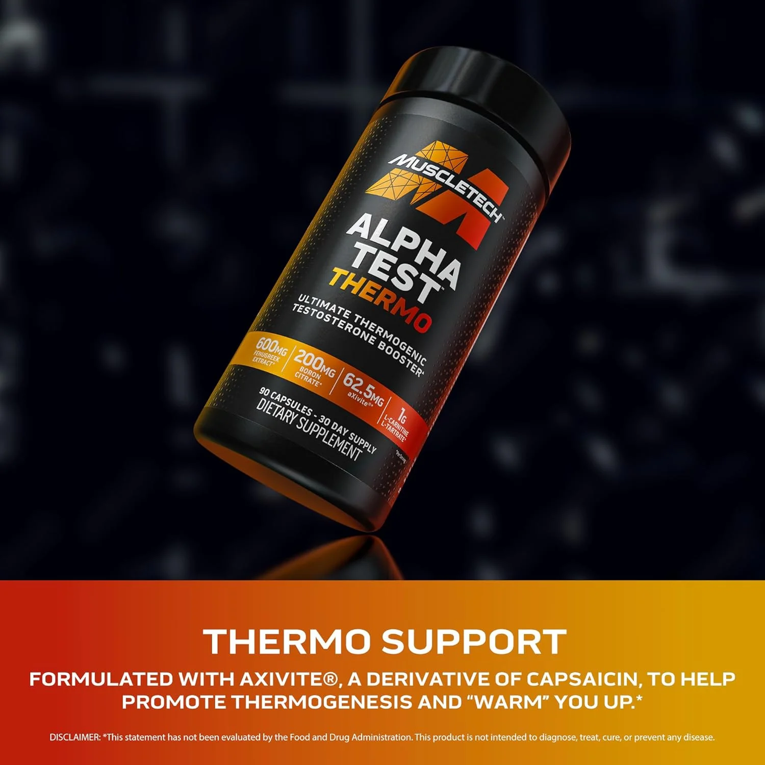 مکمل ترموژنیک تستوسترون MuscleTech AlphaTest Thermo برای مردان - مکمل افزایش دهنده تست با تریبولوس ترستریس - مکمل تمرینات ورزشی مردانه برای رشد عضلات، استقامت و انرژی - 90 عدد قرص مکمل ترموژنیک تستوسترون MuscleTech AlphaTest Thermo برای مردان - مکمل افزایش دهنده تست با تریبولوس ترستریس - مکمل تمرینات ورزشی مردانه برای رشد عضلات، استقامت و انرژی - 90 عدد قرص