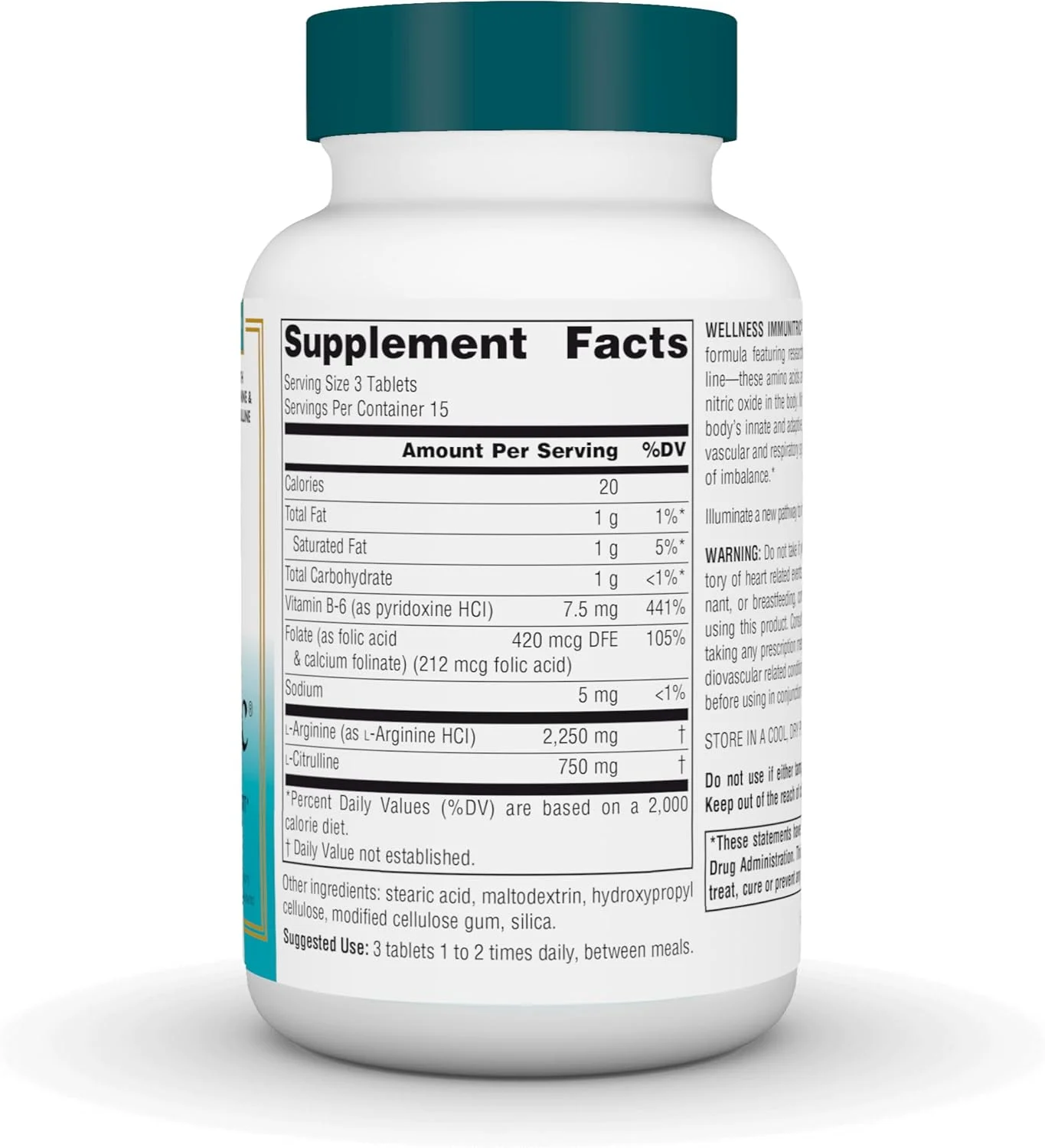 سورس نچرالز Wellness Immunitric، تقویت کننده اکسید نیتریک برای پشتیبانی از سیستم ایمنی*، حاوی ال-آرژنین و ال-سیترولین - 45 قرص سورس نچرالز Wellness Immunitric، تقویت کننده اکسید نیتریک برای پشتیبانی از سیستم ایمنی*، حاوی ال-آرژنین و ال-سیترولین - 45 قرص