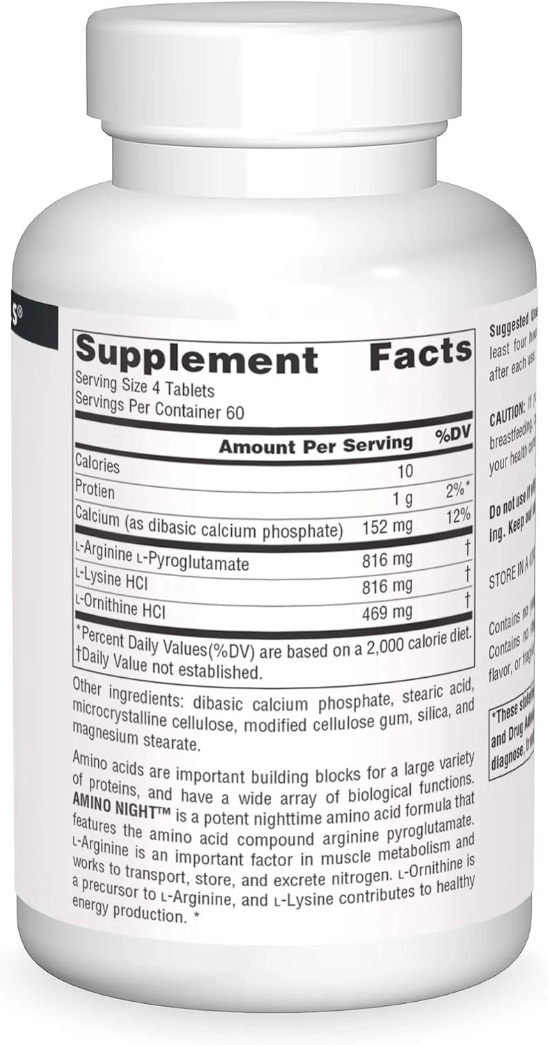 سورس نچرالز آمینو نایت - فرمول پیشرفته آمینو اسید - 240 قرص سورس نچرالز آمینو نایت - فرمول پیشرفته آمینو اسید - 240 قرص