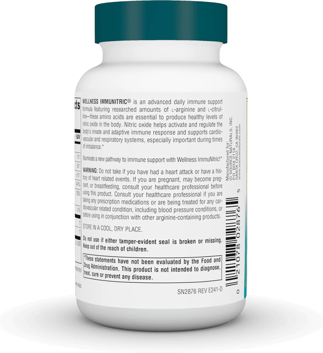 سورس نچرالز Wellness Immunitric، تقویت کننده اکسید نیتریک برای پشتیبانی از سیستم ایمنی*، حاوی ال-آرژنین و ال-سیترولین - 45 قرص سورس نچرالز Wellness Immunitric، تقویت کننده اکسید نیتریک برای پشتیبانی از سیستم ایمنی*، حاوی ال-آرژنین و ال-سیترولین - 45 قرص